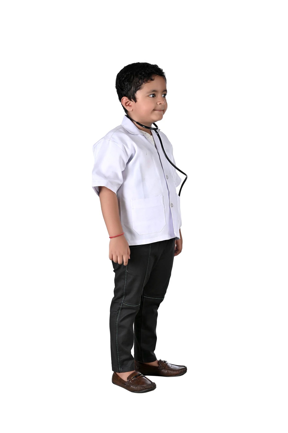 Doctor Physician White Coat with Stethoscope Medical Professional Community Helper Kids Fancy Dress Costume - Image 2