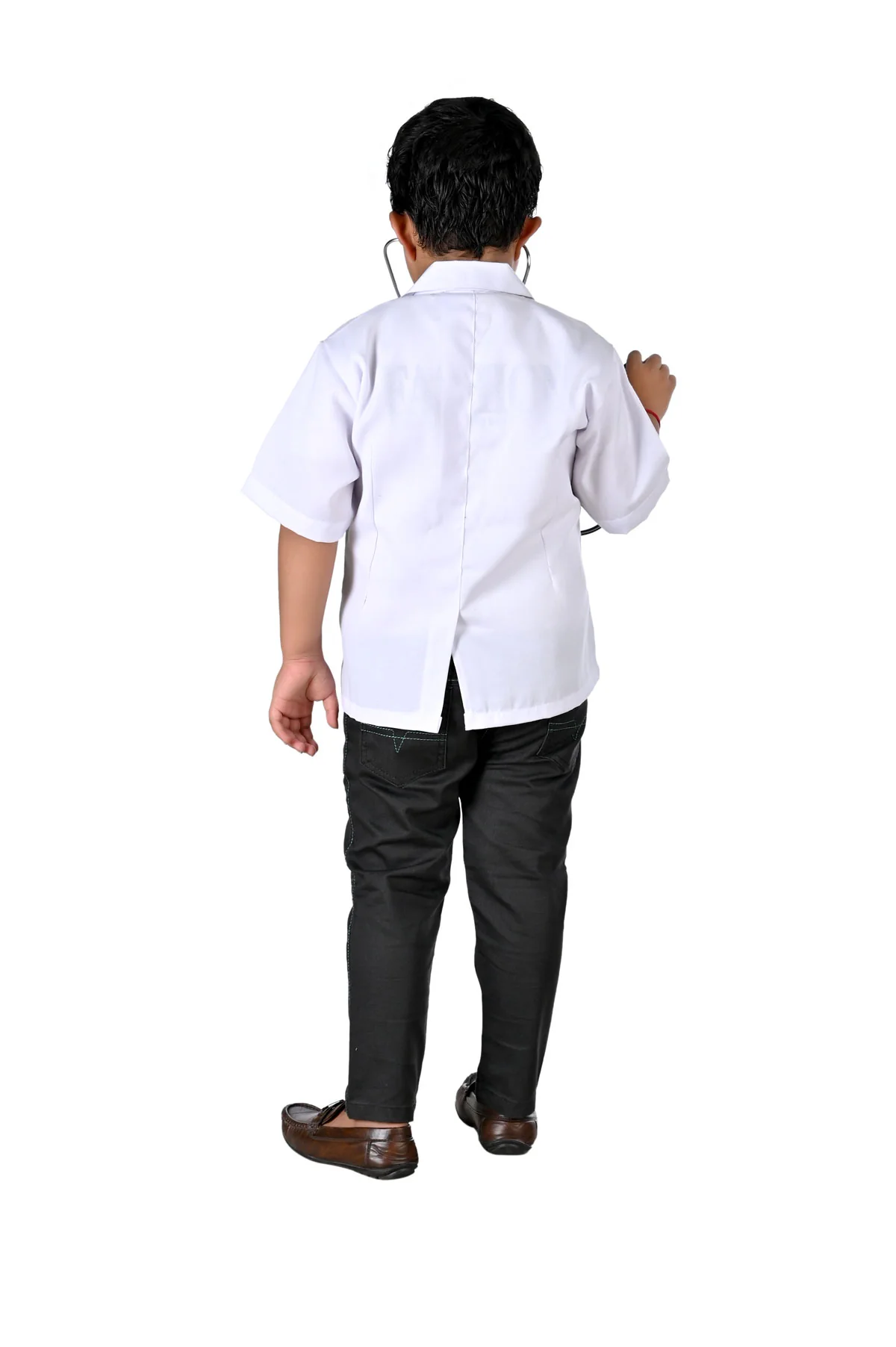 Doctor Physician White Coat with Stethoscope Medical Professional Community Helper Kids Fancy Dress Costume - Image 3