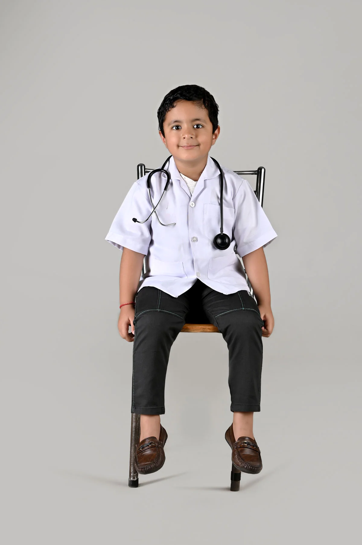 Doctor Physician White Coat with Stethoscope Medical Professional Community Helper Kids Fancy Dress Costume - Image 5