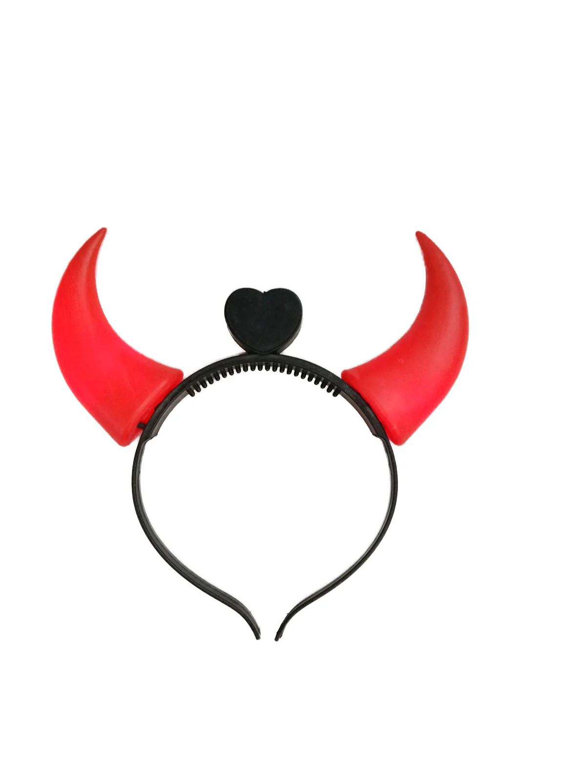 Dracula Vampire Devil LED Horns Headband for Kids – Light-Up Halloween Accessory with On/Off Button (Black/Red)