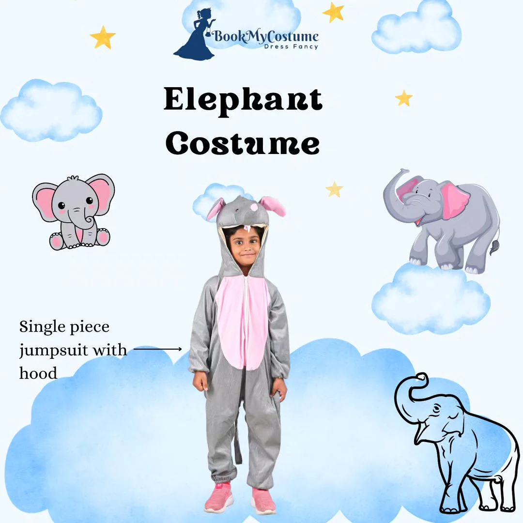 Elephant Haathi Giant Animal Fancy Dress Costume for Kids & Adult - Image 6
