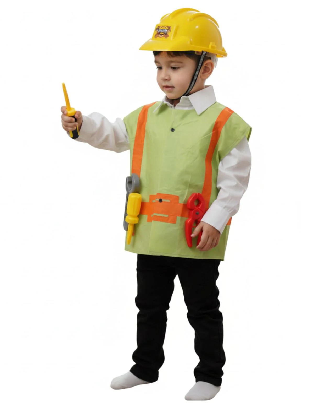 Engineer Civil Construction Worker Builder Community Helper Kids Fancy Dress Costume - Image 4