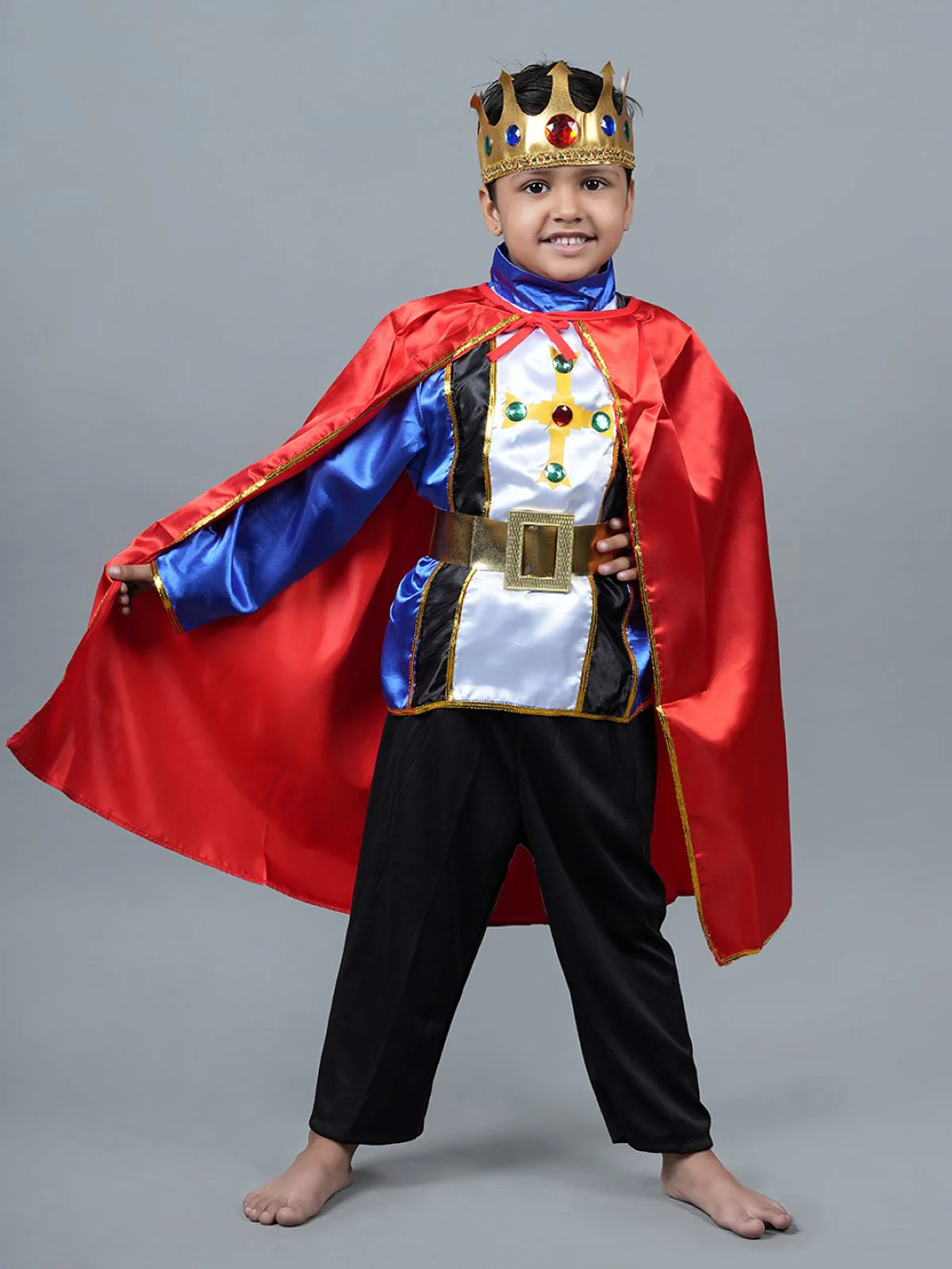 Fairytale Prince Charming King Kids Fancy Dress Costume | Halloween Theme | Imported - Image 6