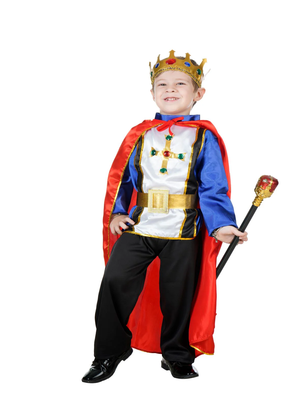 Fairytale Prince Charming with King Scepter Combo Kids Fancy Dress Costume | Halloween Theme | Imported - Image 5