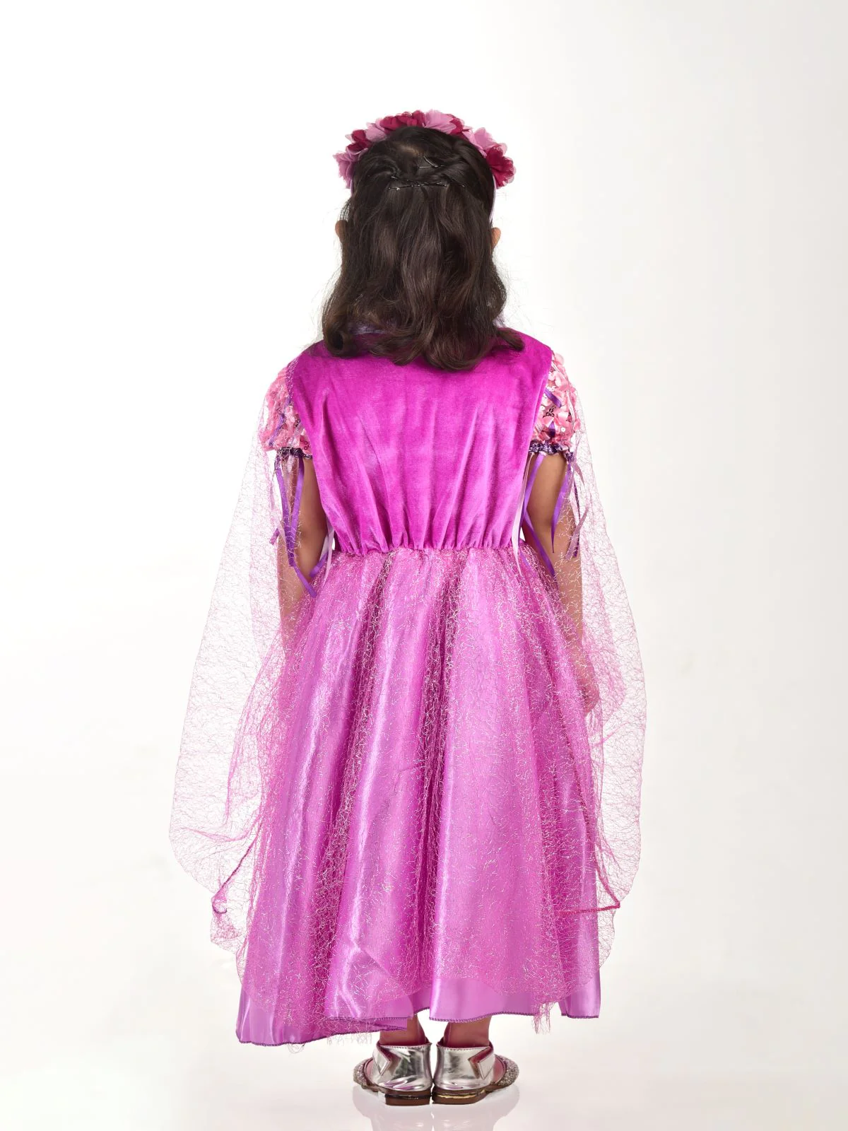 German Princess Long Hair Fairytale Princess Kids Fancy Dress Costume - Image 4