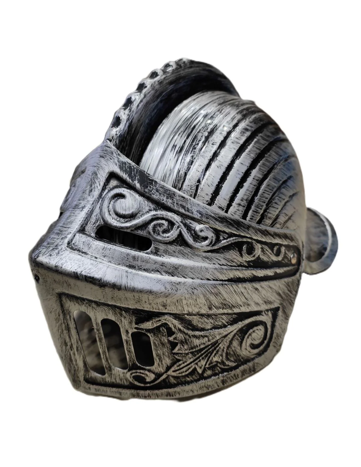 Gladiator Premium Silver Helmet Kids & Adults Fancy Dress Costume Accessory - Image 2