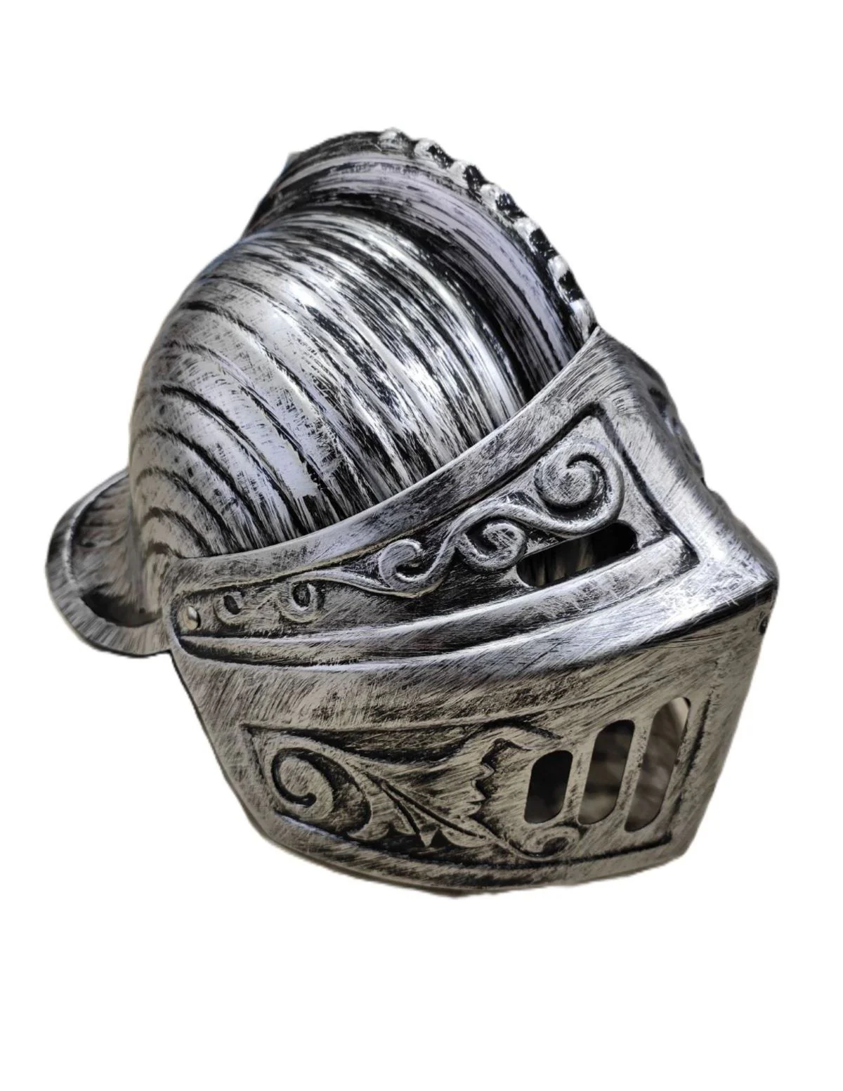 Gladiator Premium Silver Helmet Kids & Adults Fancy Dress Costume Accessory - Image 4