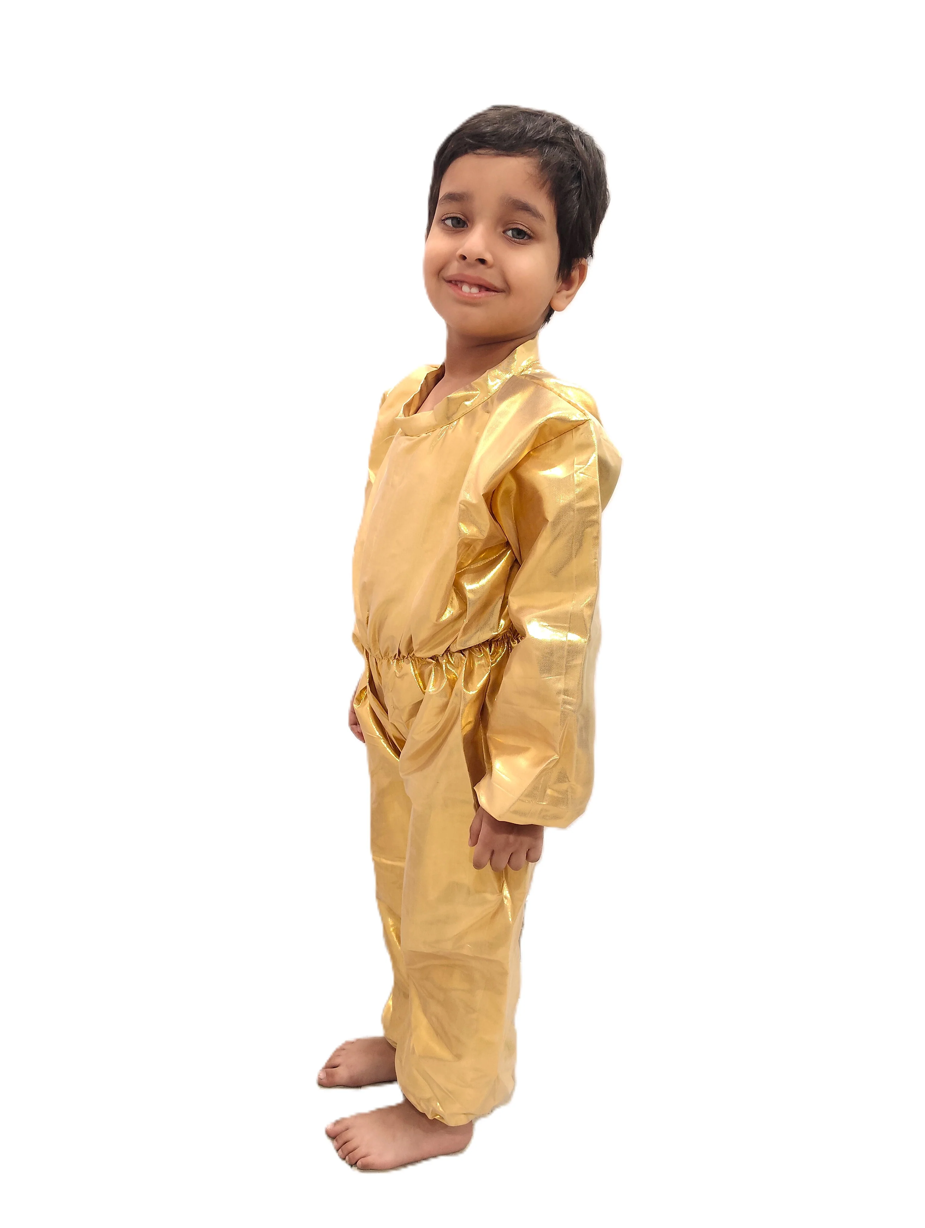 Golden Jumpsuit Fancy Dress Costume - Image 3