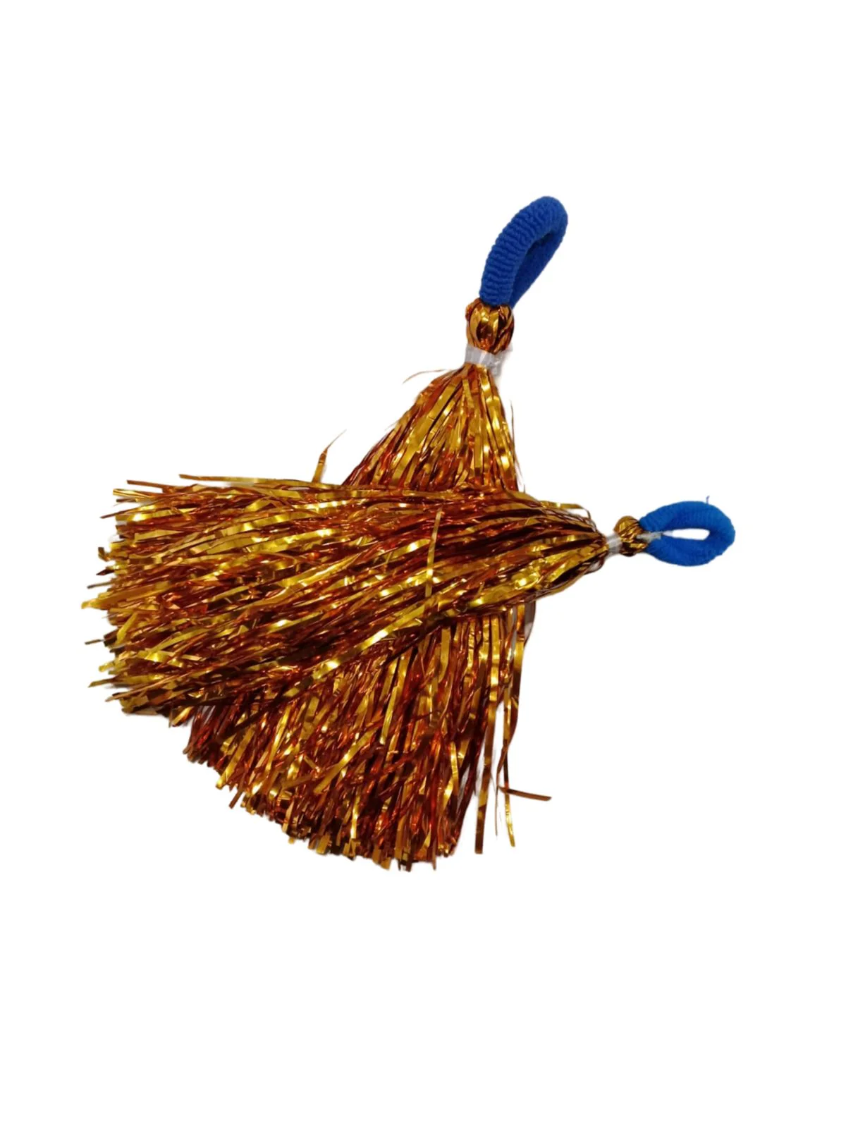 Golden Pom Poms Cheerleader Dance Kids & Adults Costume Accessory - Image 4