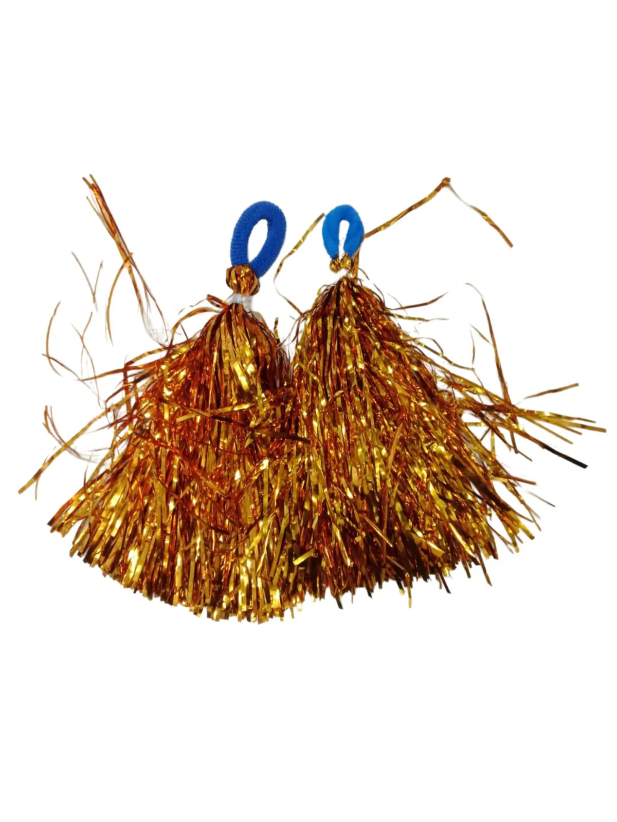 Golden Pom Poms Cheerleader Dance Kids & Adults Costume Accessory - Image 5
