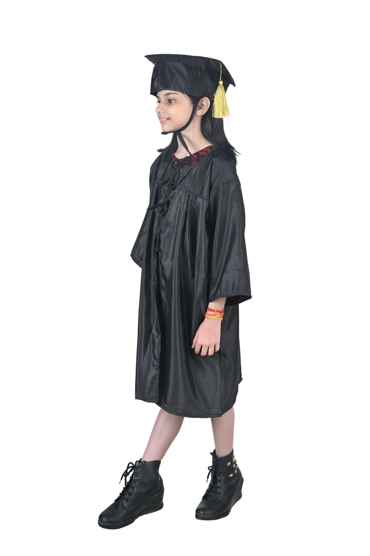 Black Graduate Convocation Degree Graduation Day Gown & Cap Kids & Adults Fancy Dress Costume - Image 10