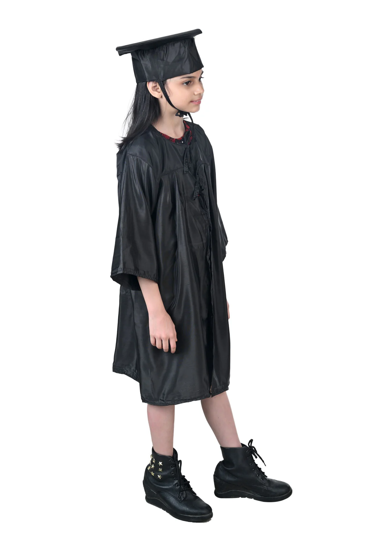 Black Graduate Convocation Degree Graduation Day Gown & Cap Kids & Adults Fancy Dress Costume - Image 8
