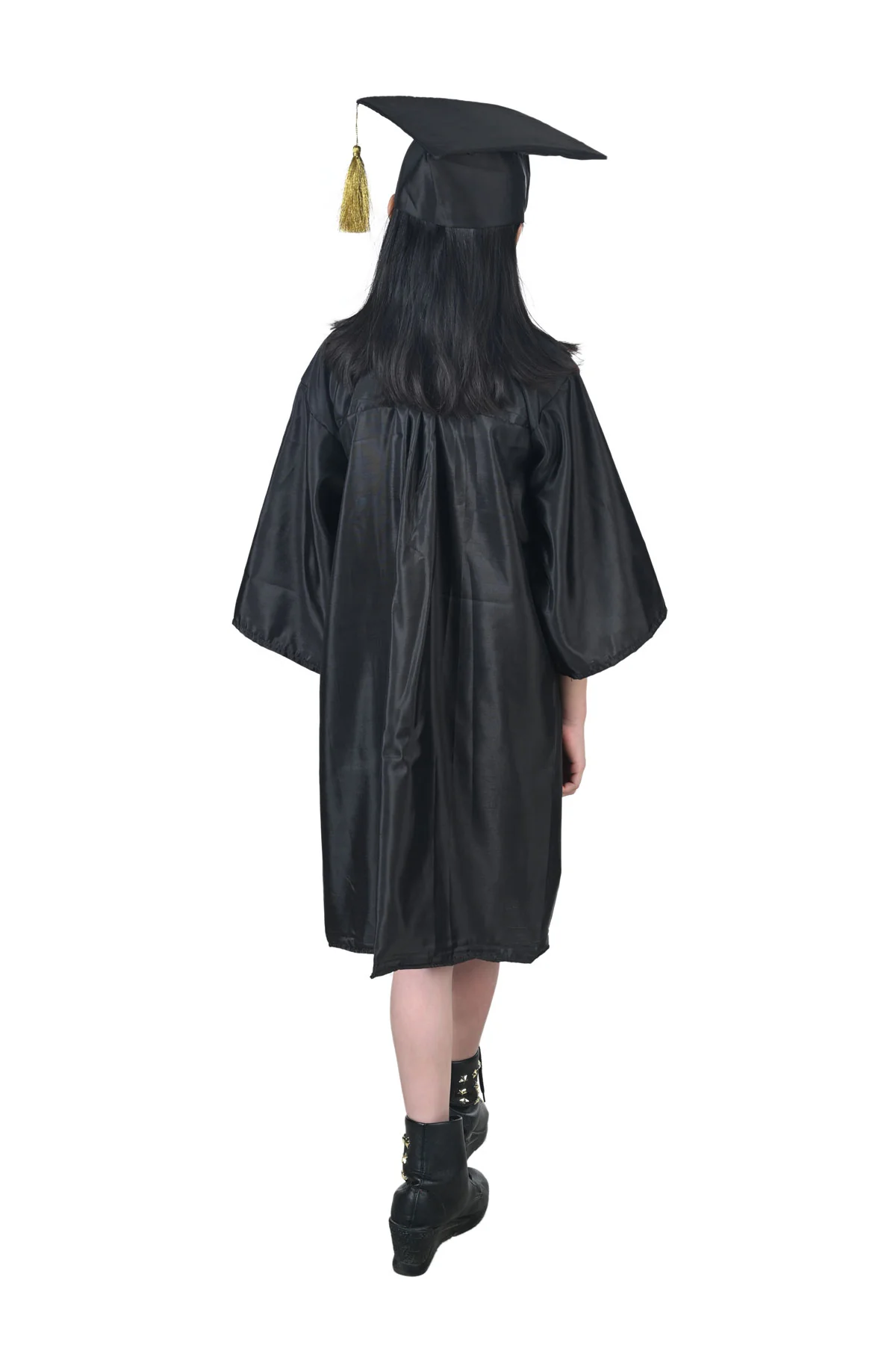 Black Graduate Convocation Degree Graduation Day Gown & Cap Kids & Adults Fancy Dress Costume - Image 9