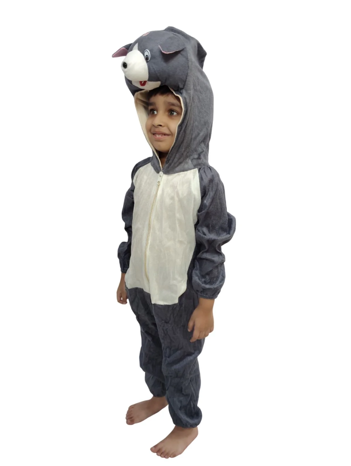 Grey Mischievous Cat Cartoon Kids Fancy Dress Costume 2-3 years - Image 4