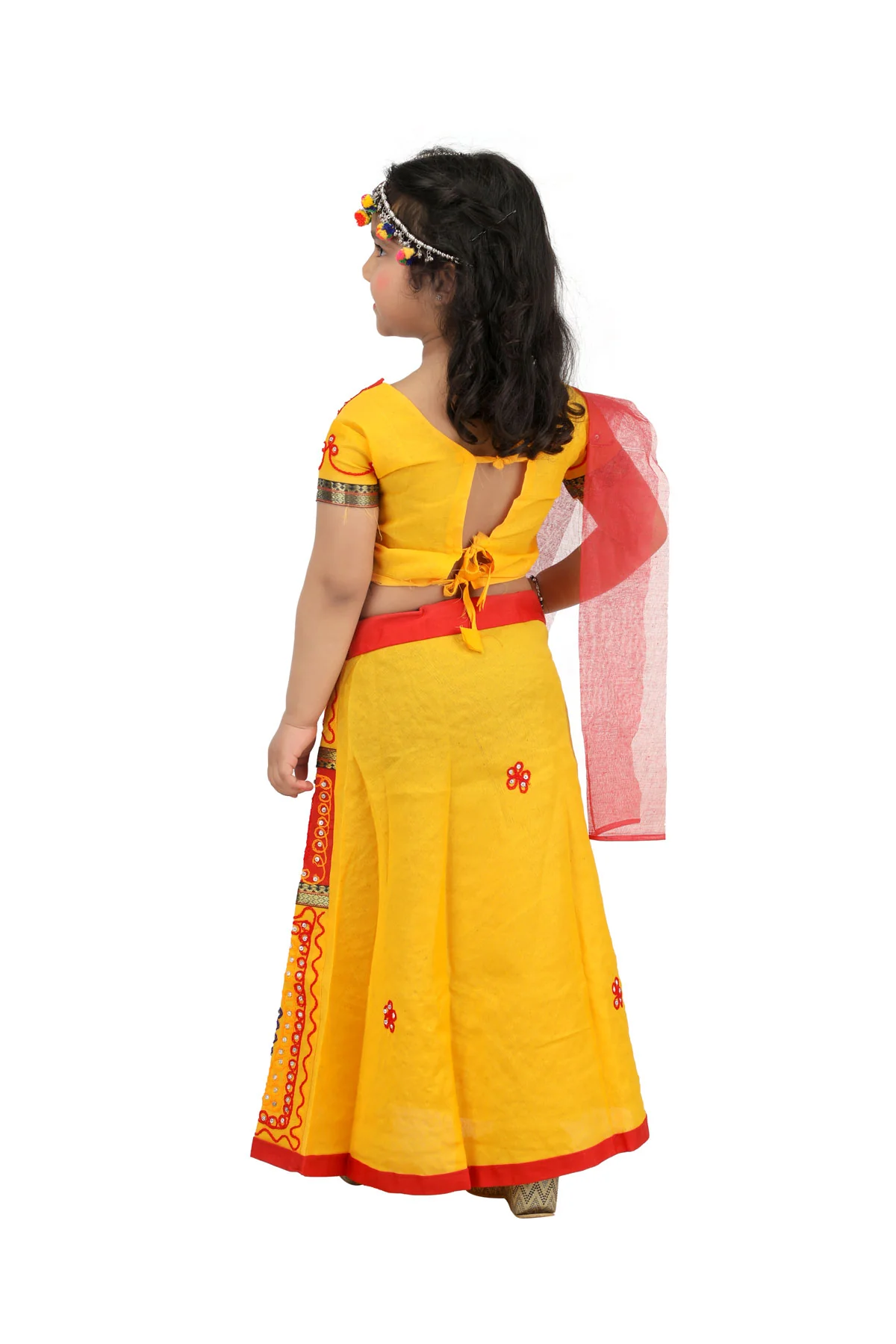 Radha Gujarat Garba Navratri Indian State Fancy Dress Costume for Girls and Women - Image 3