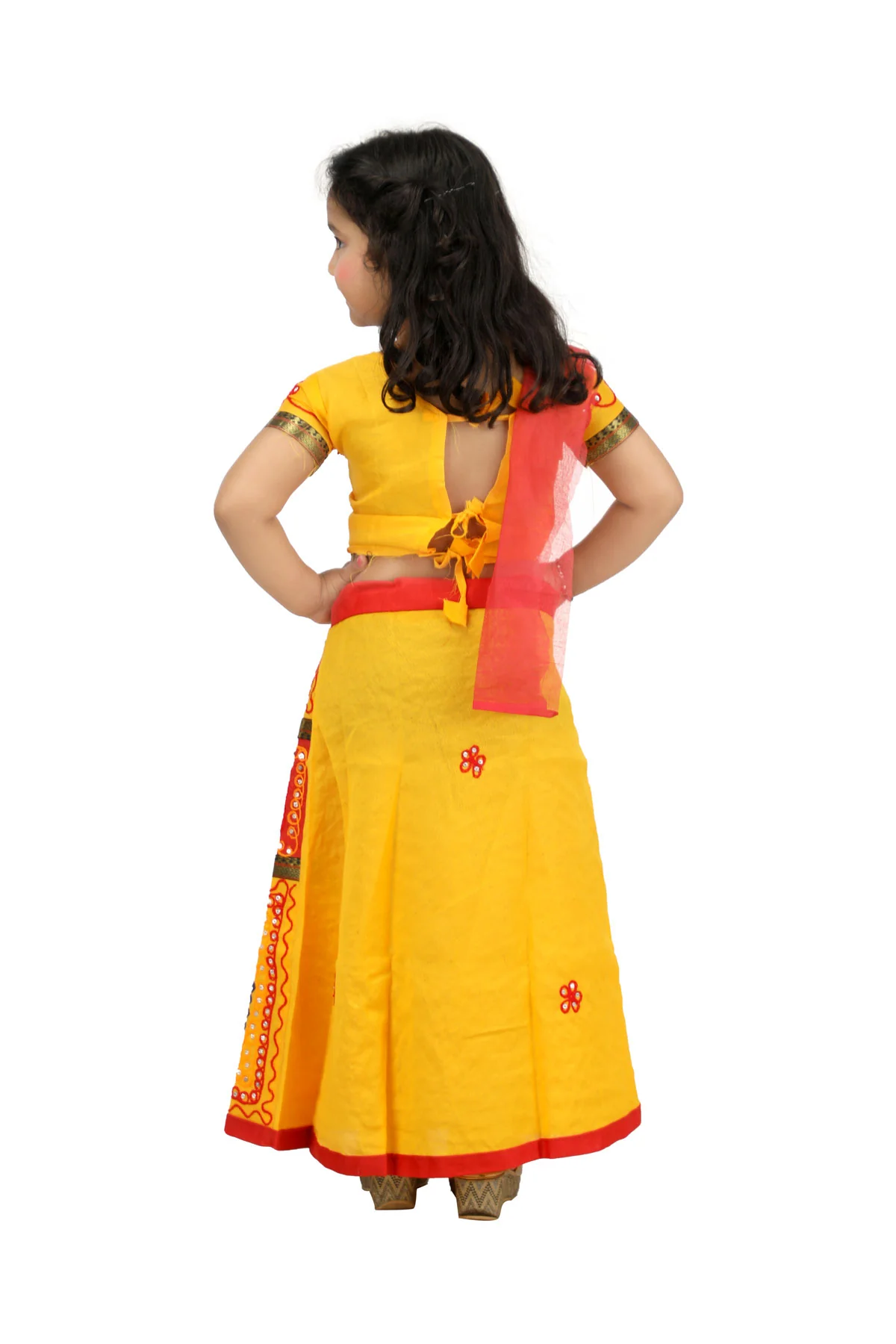 Gujarati Indian State Fancy Dress Garba Navratri Girls Costume - Image 3