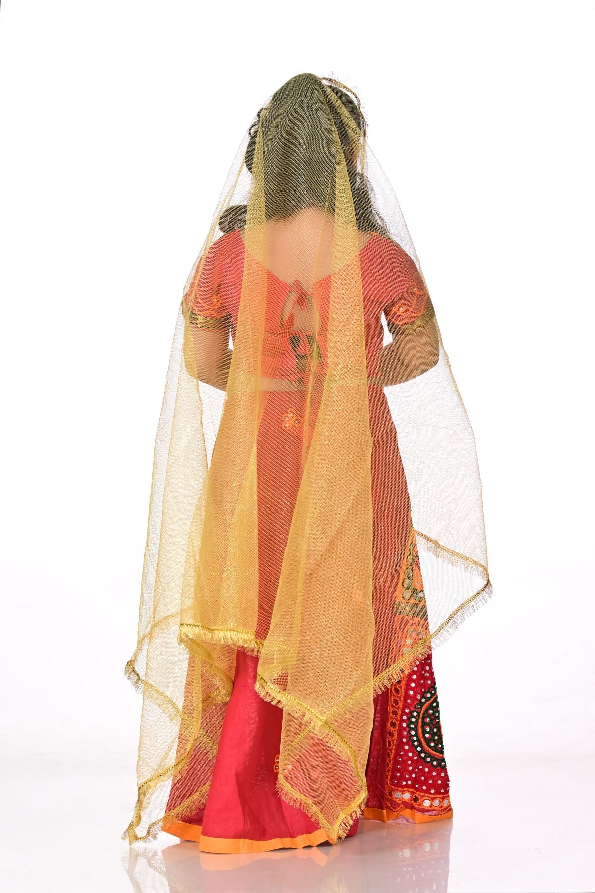 Gujarati Girl with Traditional Jewellery Indian For Girl's & Women  Fancy Dress Costume for Girls - Image 4