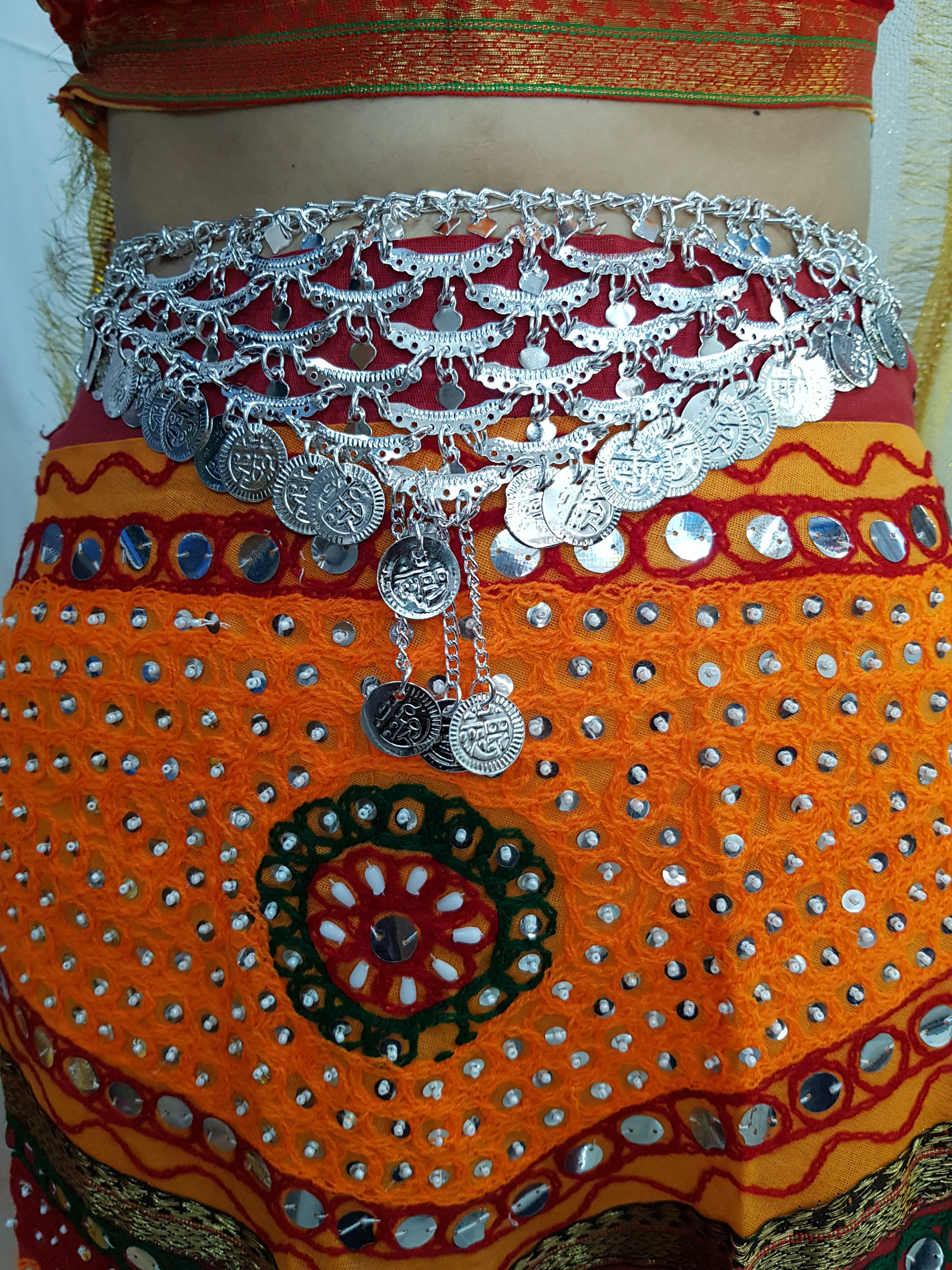 Indian Gypsy Banjara Silver Coin Heavy Waist Chain Kamarband Fancy Dress Costume Accessory for Girls - Image 5