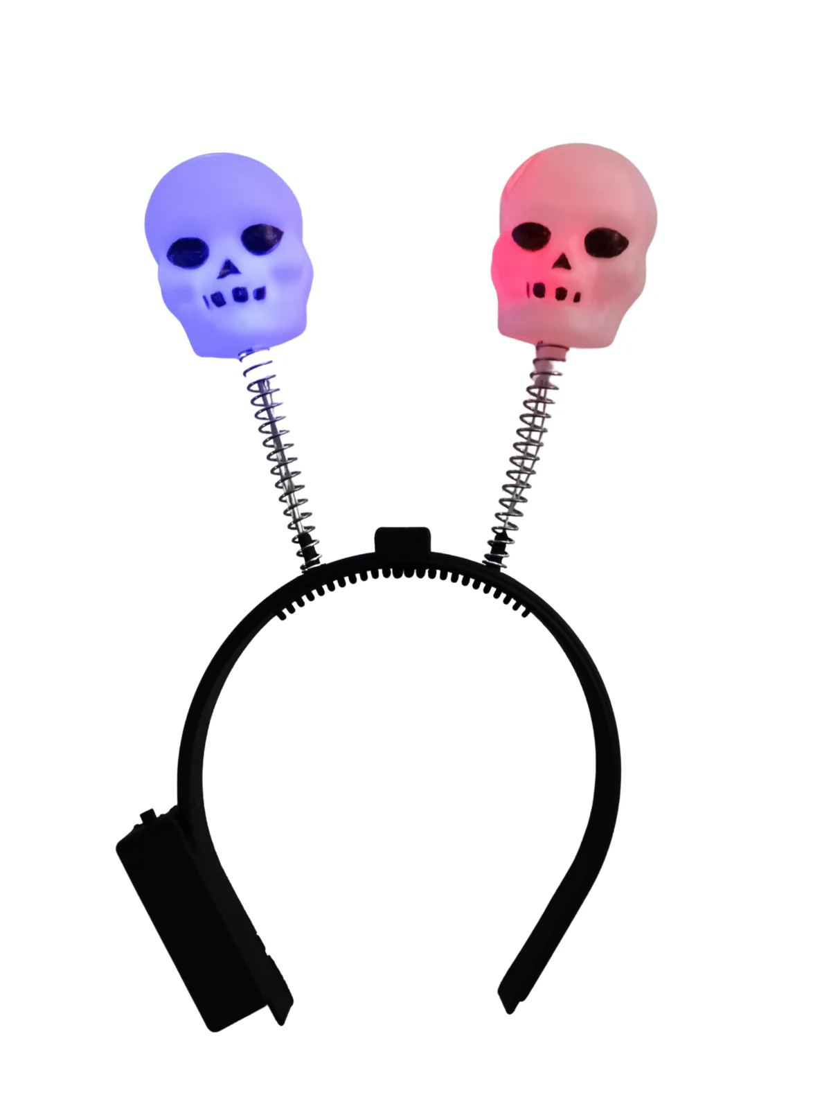 Halloween Funny Bouncing Skull Head Band With Light Fancy Dress Accessory - Image 2