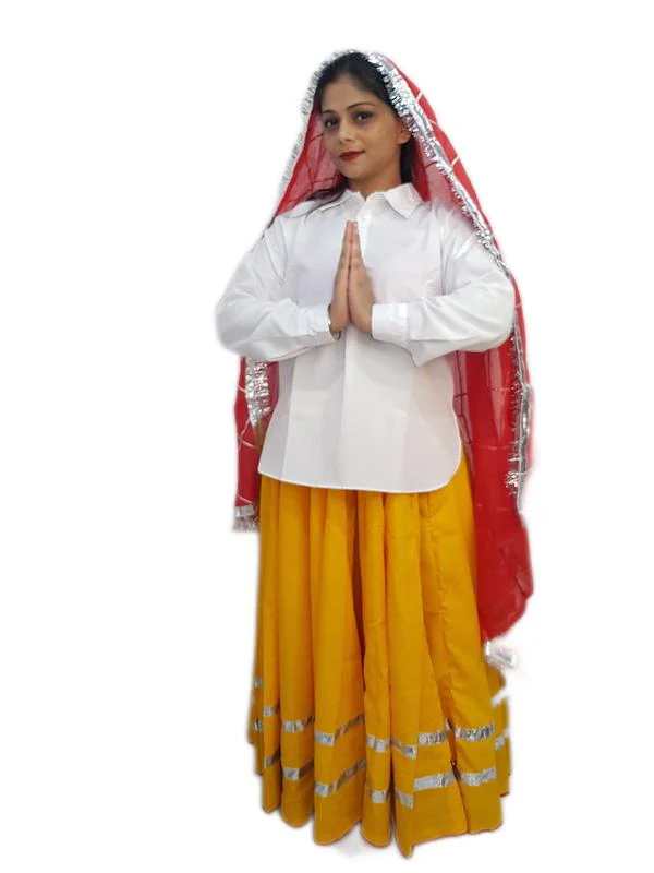 Haryana State Traditional Thel Costume for Girls and Women - Image 3