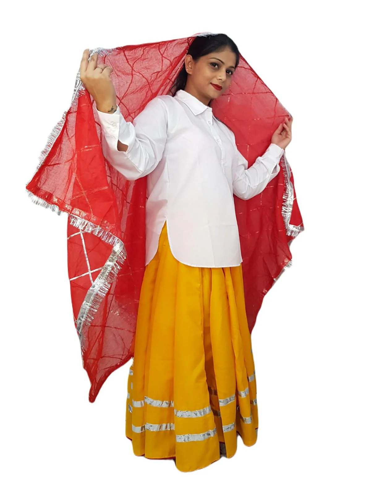 Haryana State Traditional Thel Costume for Girls and Women - Image 4