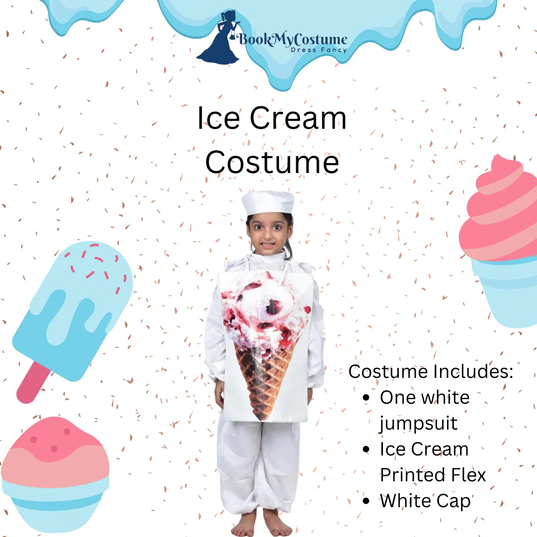 Ice Cream Cold Sweet Food Kids Fancy Dress Costume - Image 4