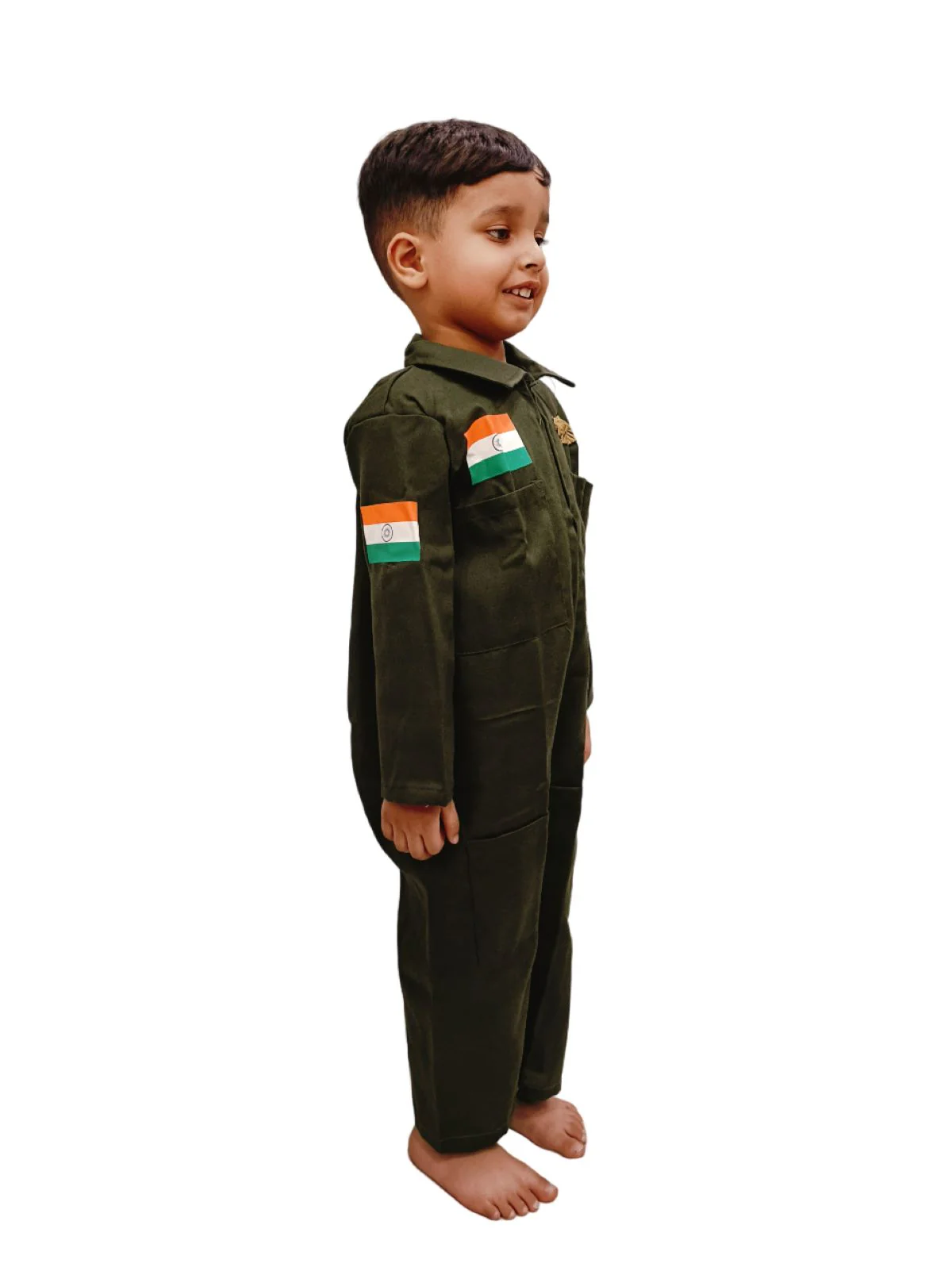 Indian Air Force Astronauts Pilots G-Suit Kids Fancy Dress Costume - Image 2