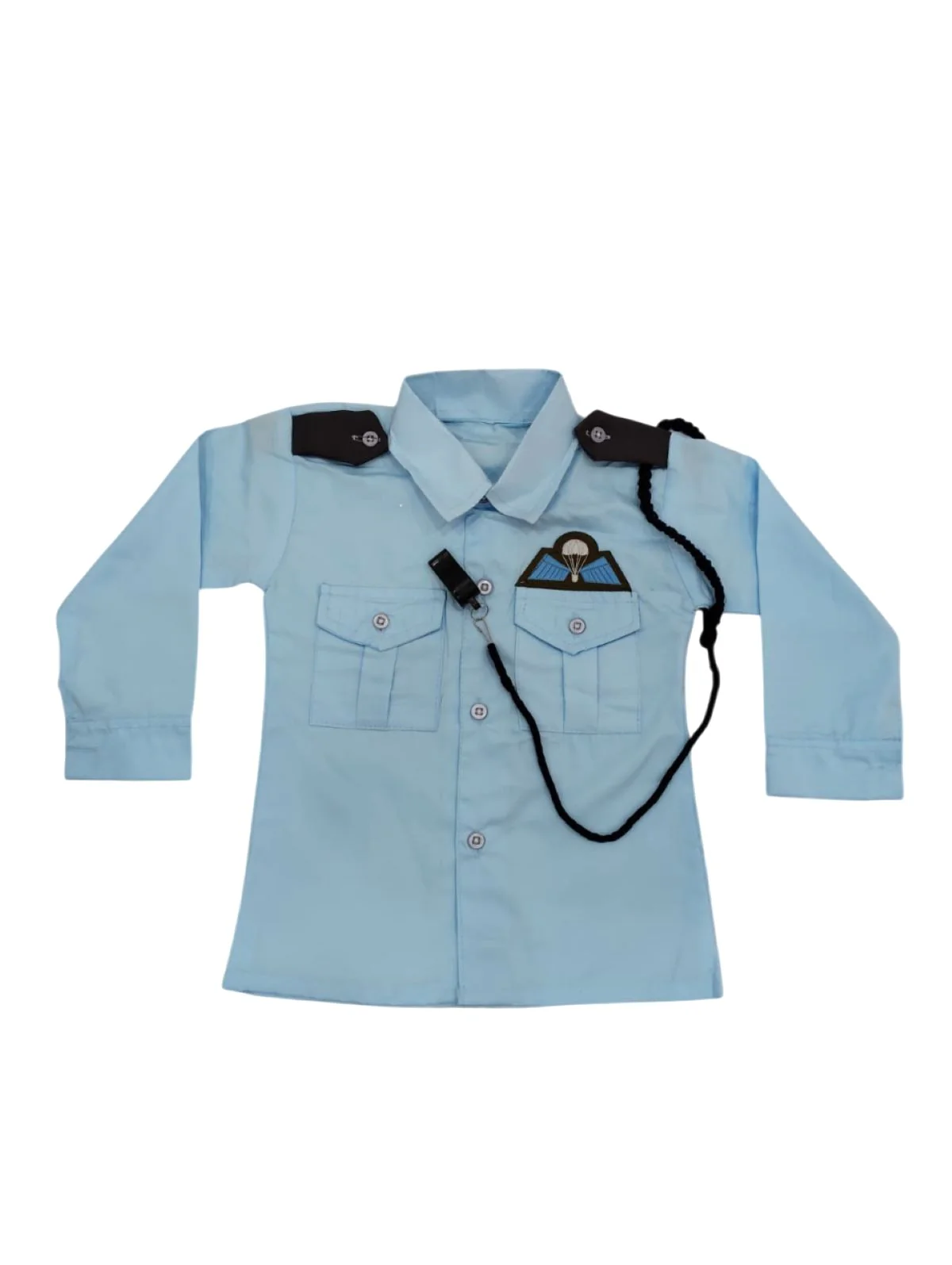 Indian Air Force Defense Pilot Uniform Kids Fancy Dress Costume - Blue - Image 10