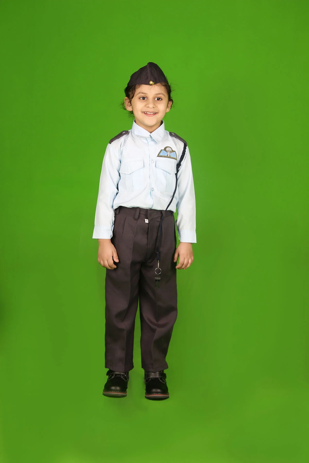 Indian Air Force Defense Pilot Uniform Kids Fancy Dress Costume - Blue - Image 7