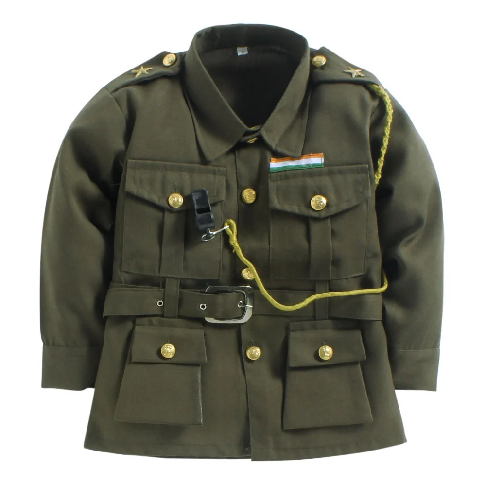 Indian Army General Profession Community Helper Kids Fancy Dress Costume - Image 7