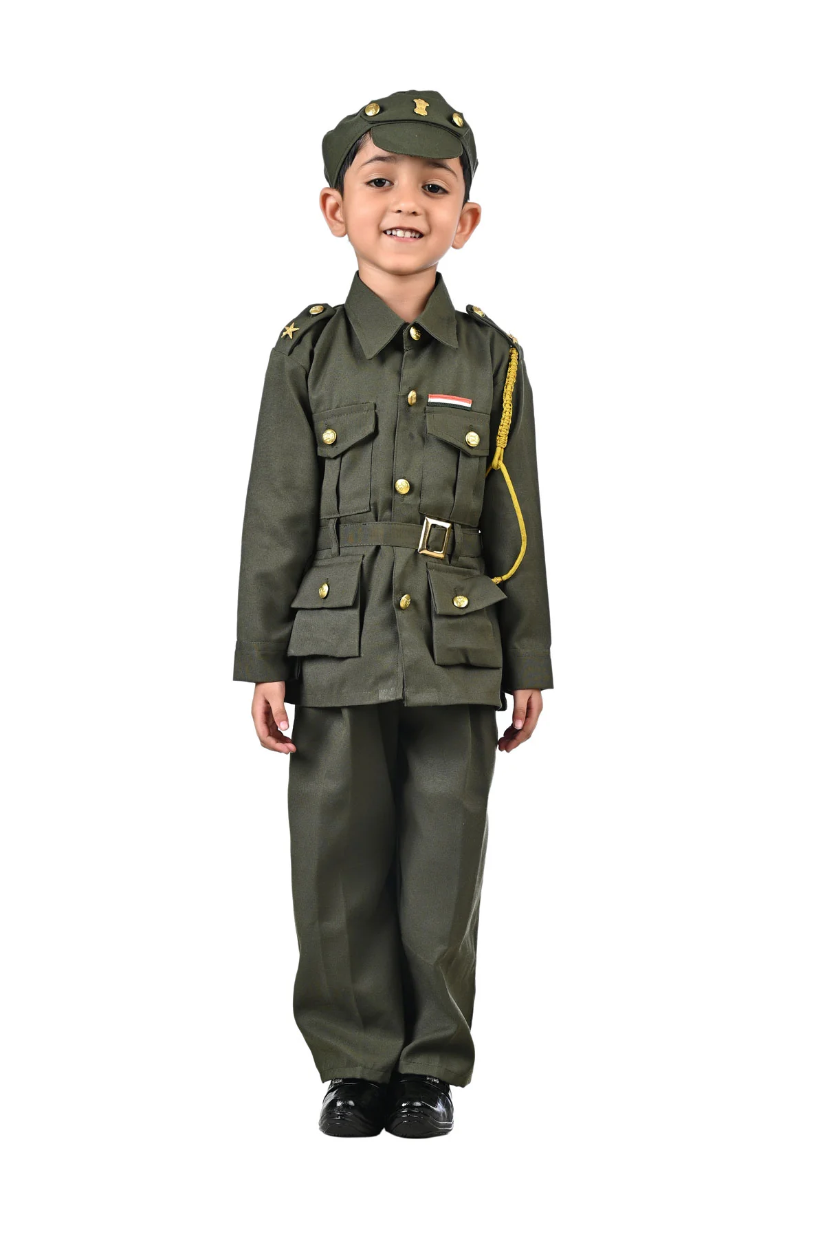 Indian Army Soldier Profession Community Helper Kids Fancy Dress Costume - Image 5