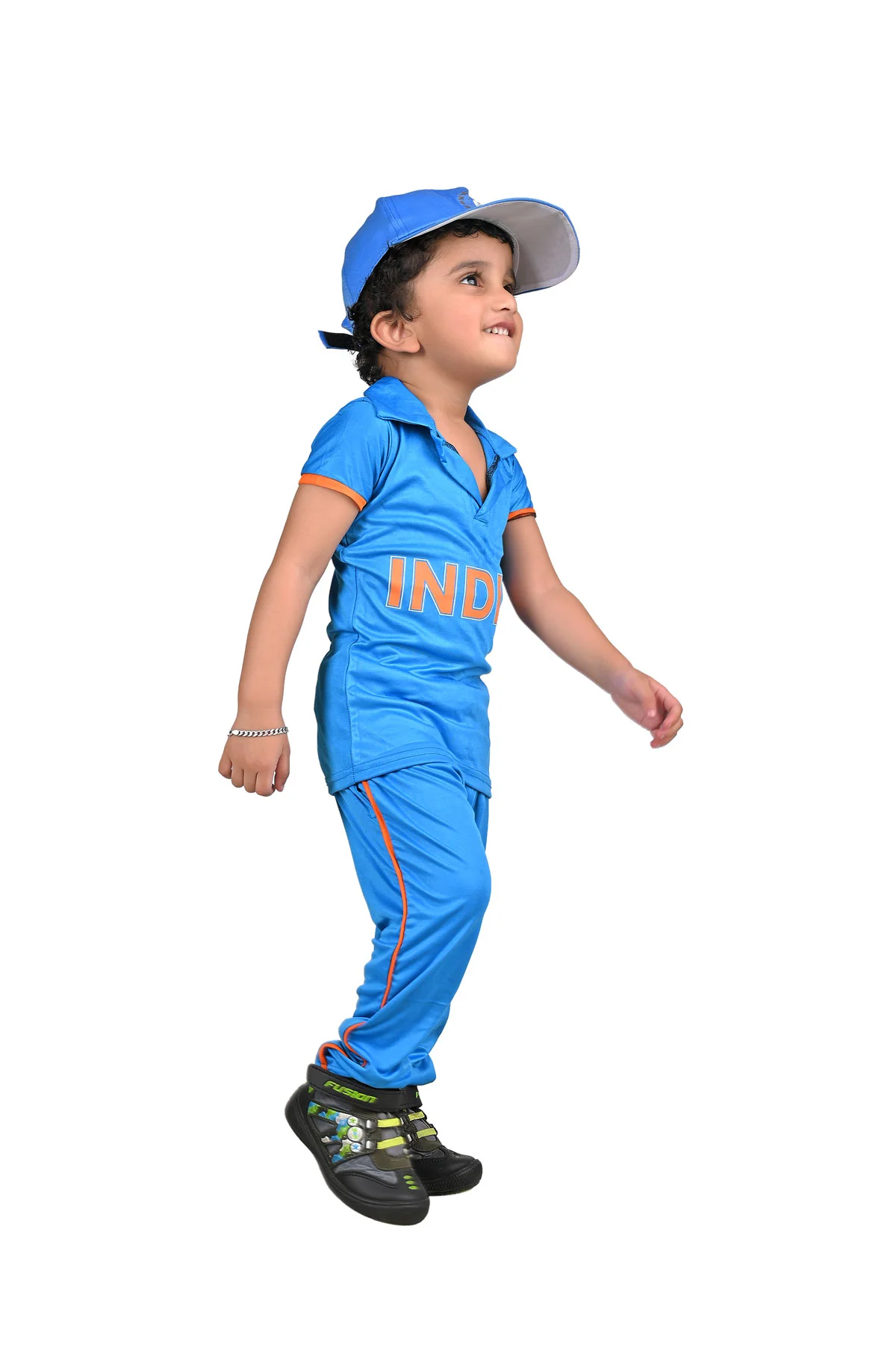 Indian Cricket Team Cricketer Boys Sports Fancy Dress Costume - Image 2