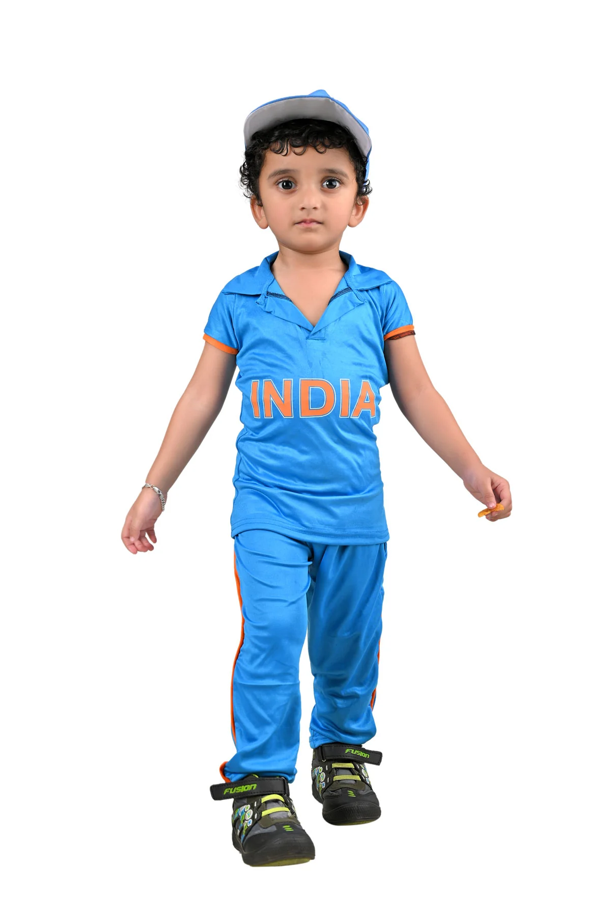 Indian Cricket Team Cricketer Boys Sports Fancy Dress Costume - Image 5