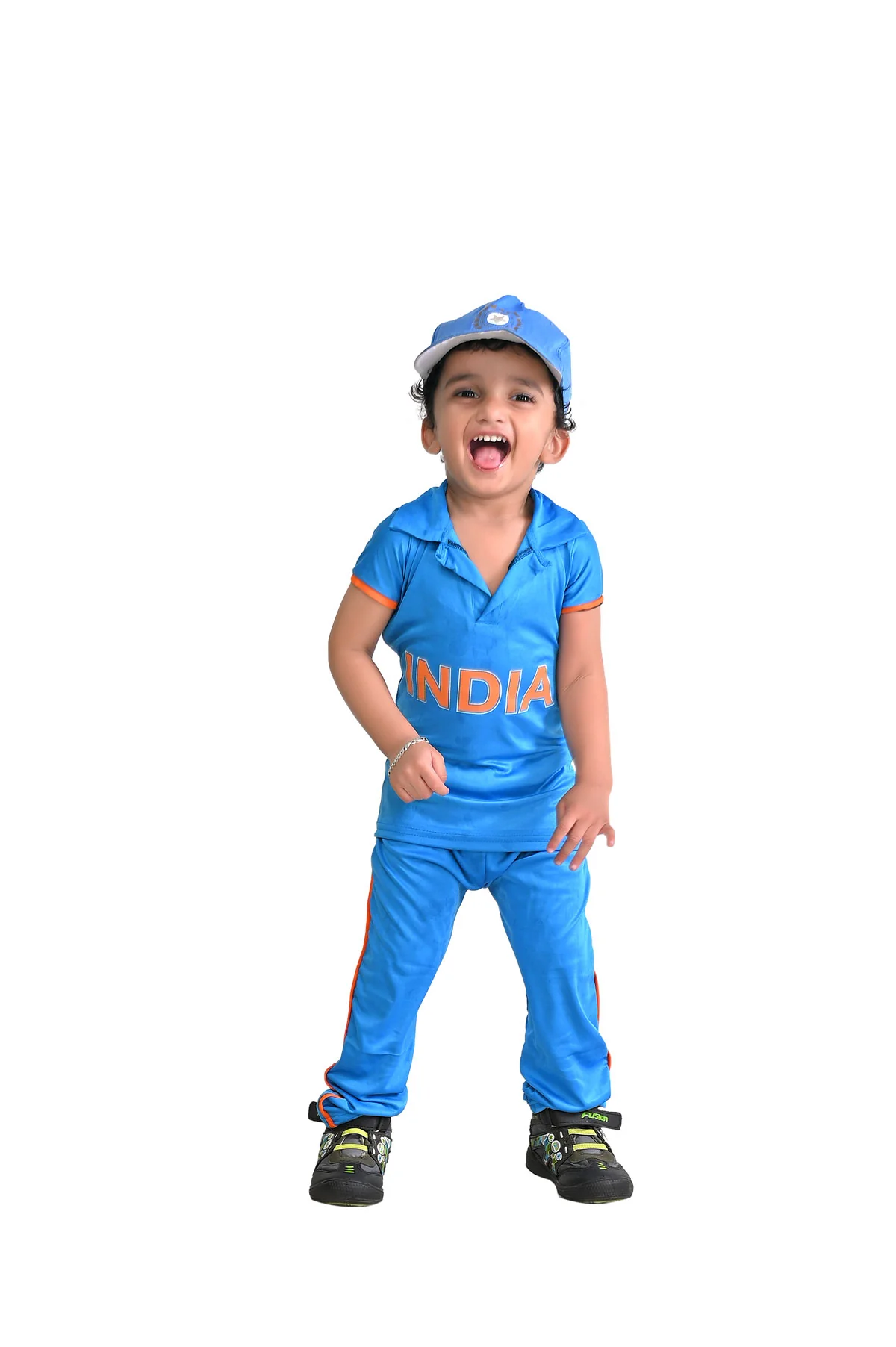 Indian Cricket Team Cricketer Boys Sports Fancy Dress Costume - Image 6