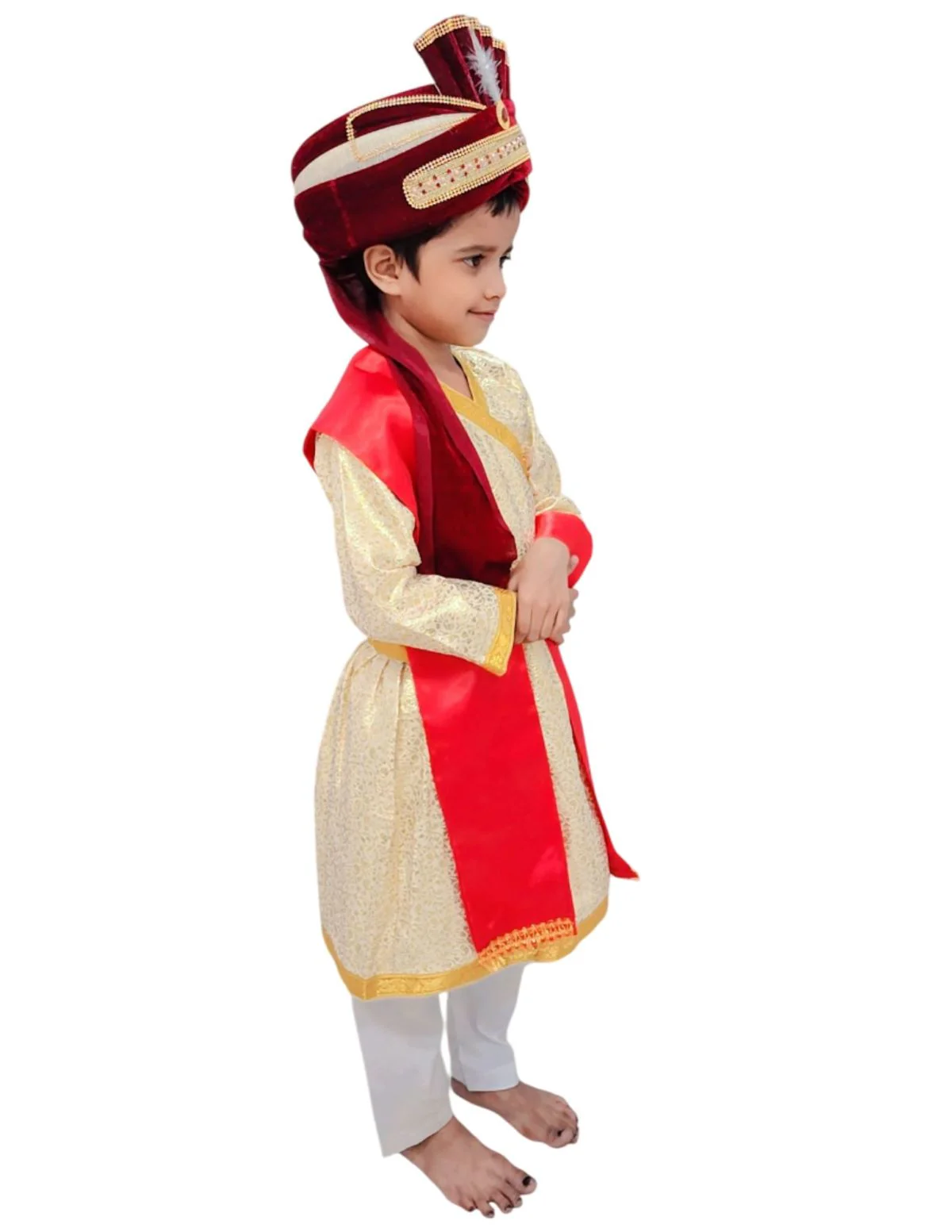 Indian Hindu Wedding Dulha Groom Kids & Adult Fancy Dress Costume For Boys - Image 2