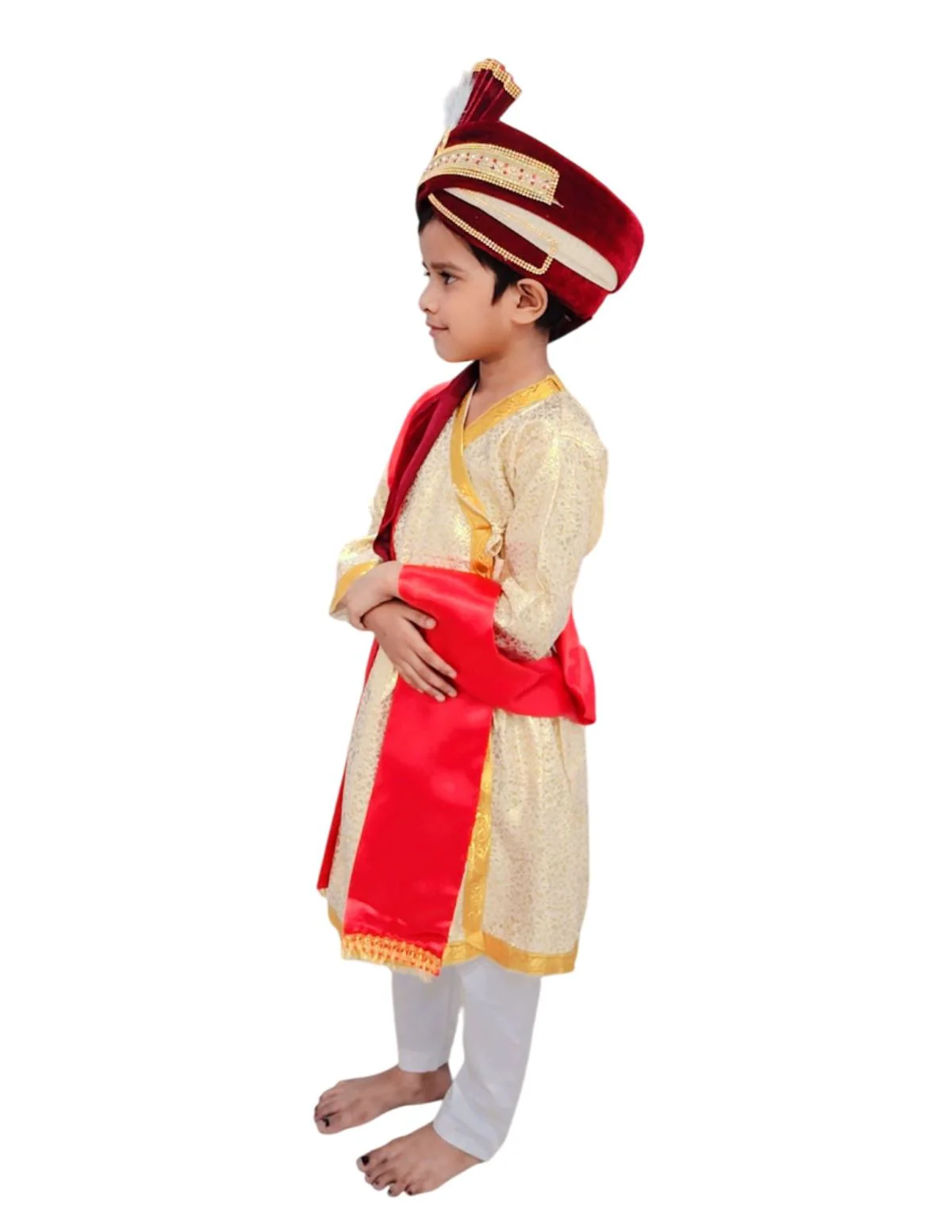 Indian Hindu Wedding Dulha Groom Kids & Adult Fancy Dress Costume For Boys - Image 4
