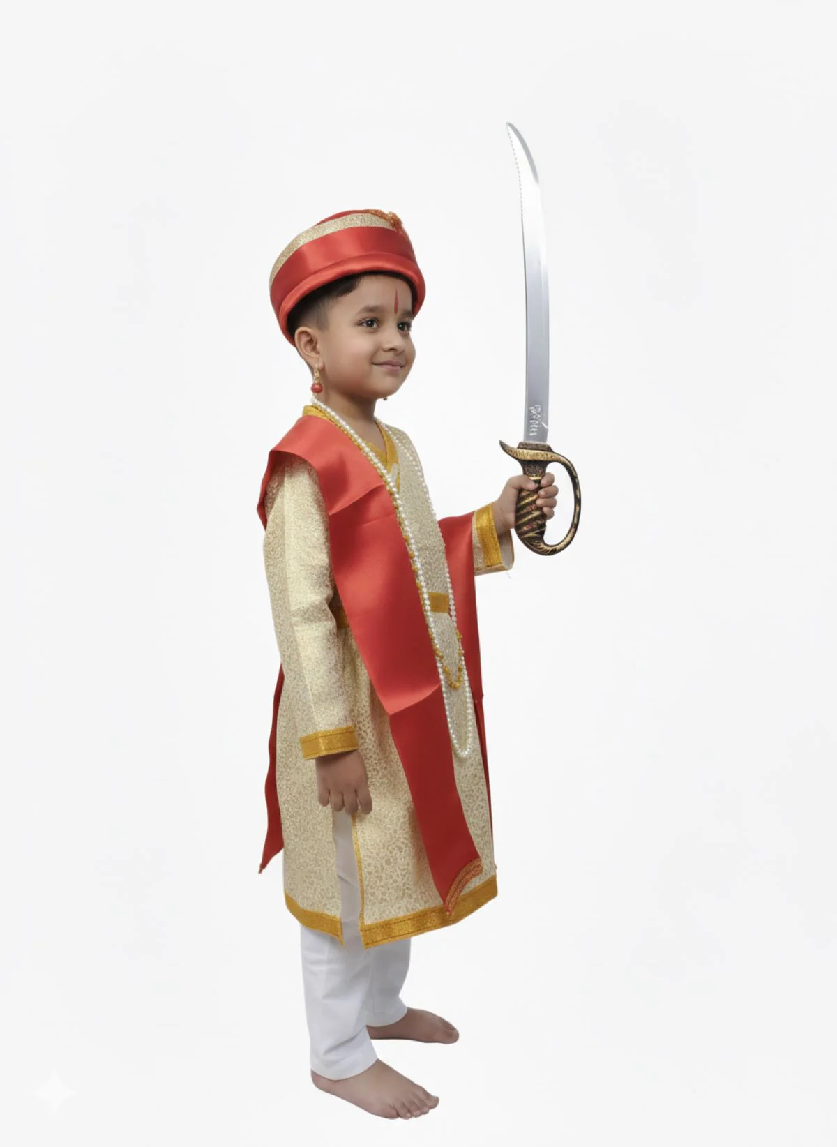 Indian King Historical Raja Complete Accessory Set Kids & Adults Fancy Dress Costume - Image 4