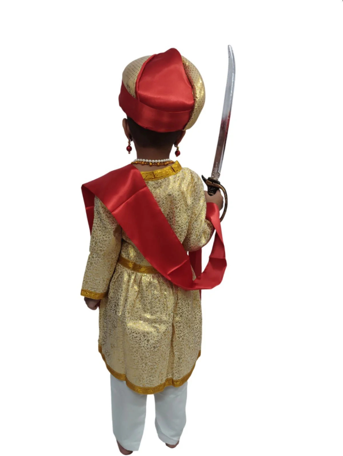Indian King Historical Raja Complete Accessory Set Kids & Adults Fancy Dress Costume - Image 5