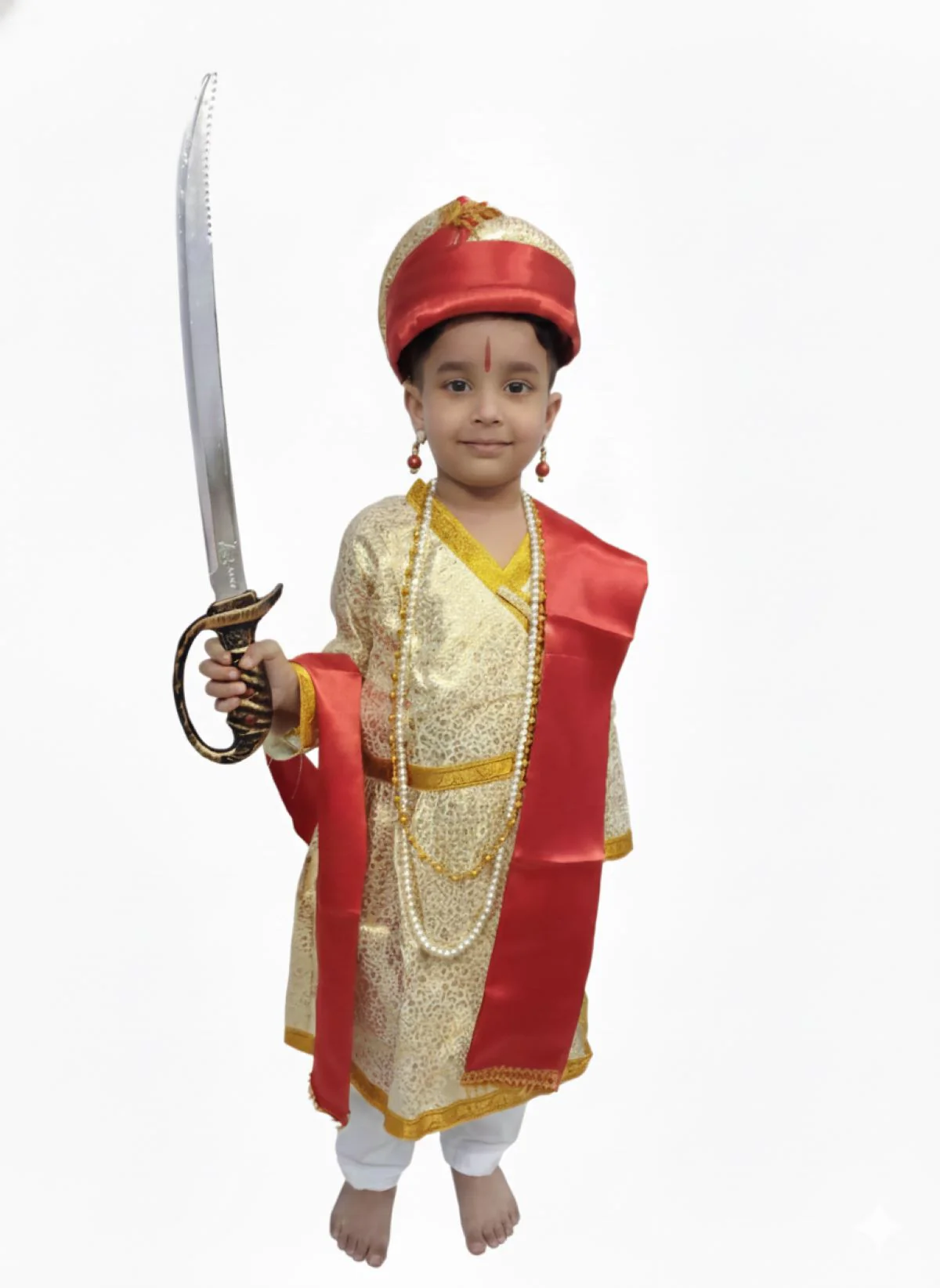 Indian King Historical Raja Complete Accessory Set Kids & Adults Fancy Dress Costume - Image 7