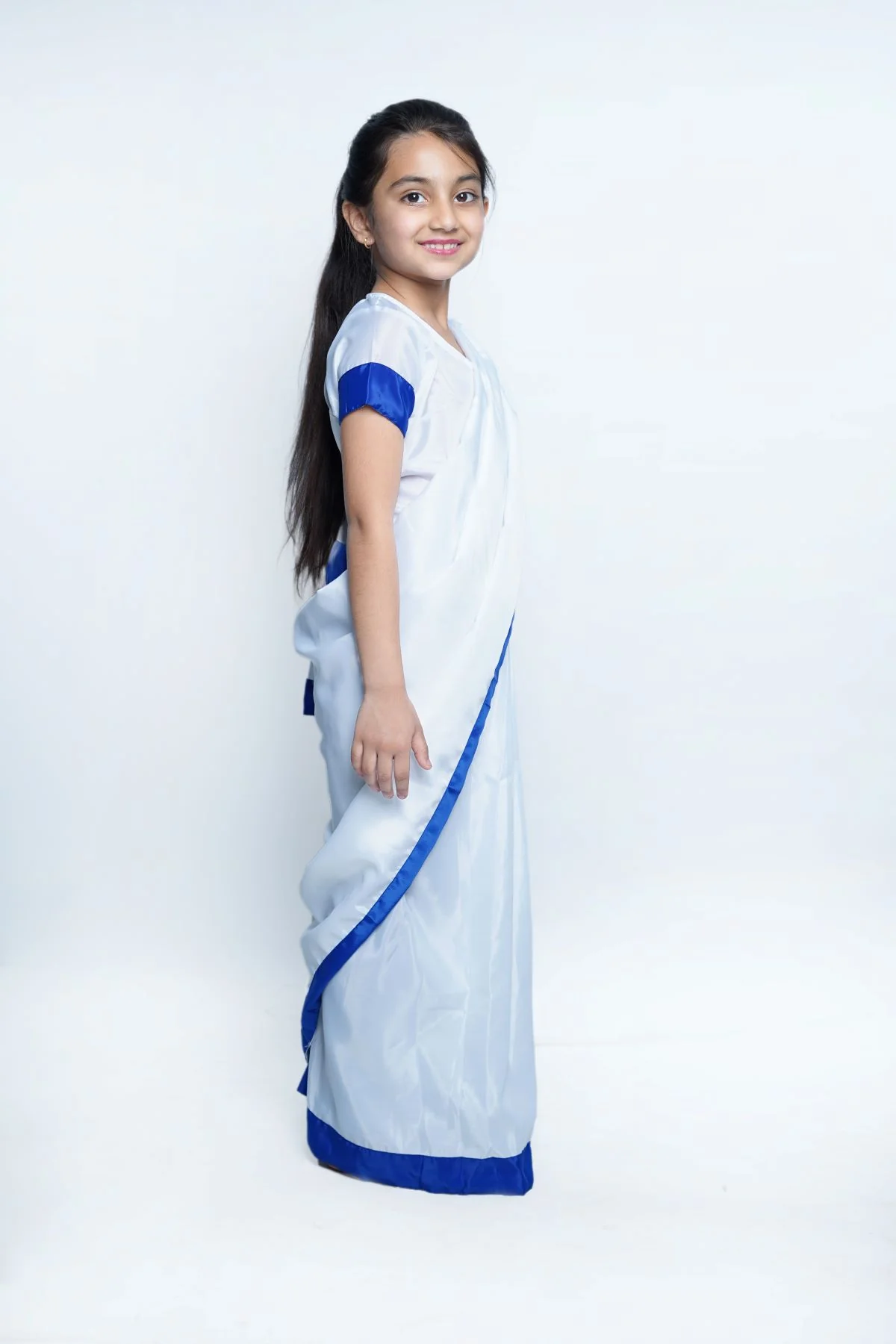 Indira Gandhi Politician Leader Ex-Prime Minister Saree Kids Fancy Dress Costume - Image 7