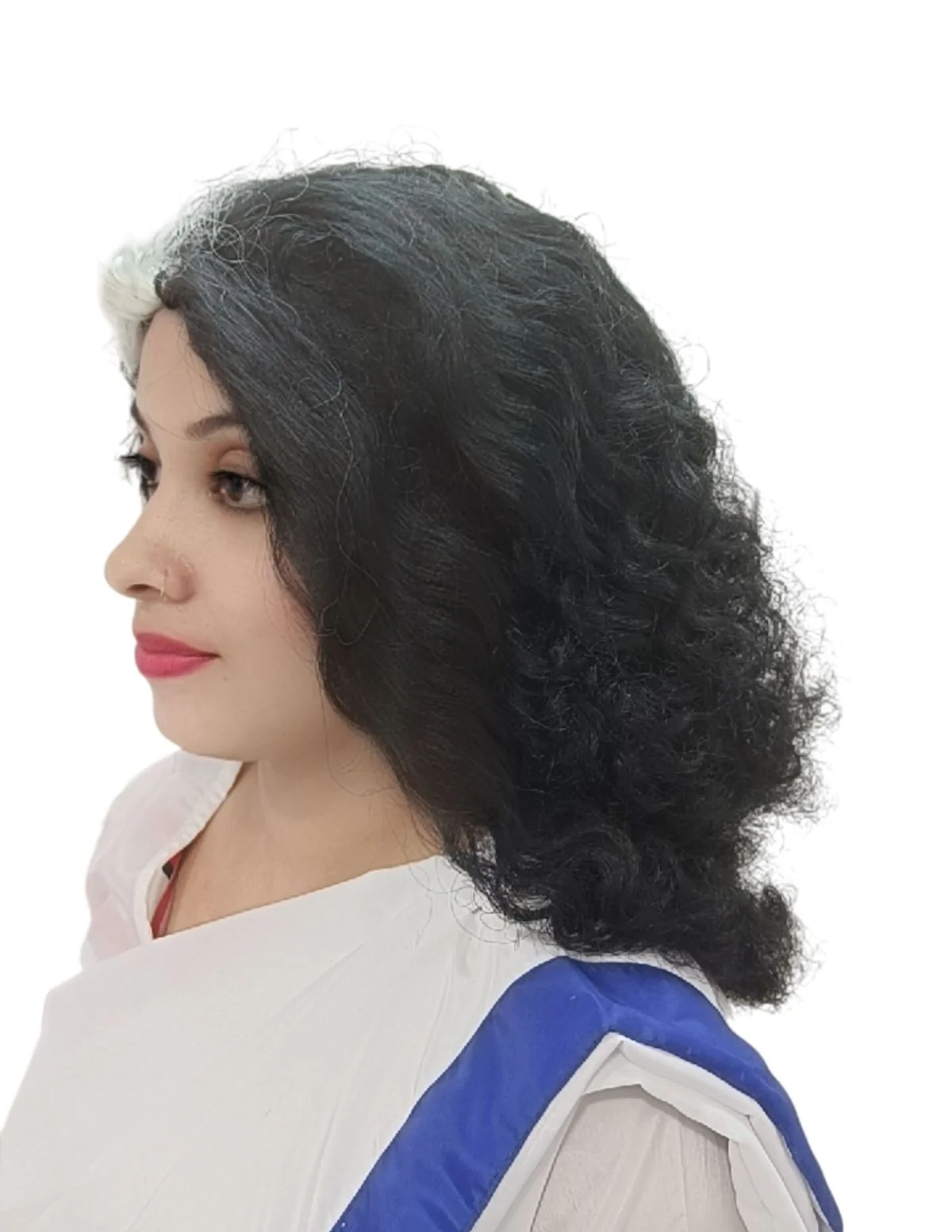 Indira Gandhi Wig for Girls and Women Fancy Dress Costume Accessory - Image 4