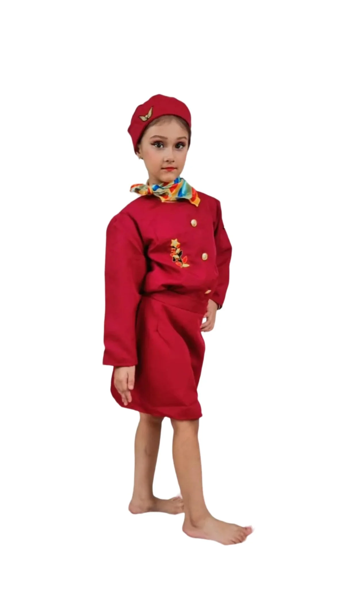 International Airline Air Hostess Kids Fancy Dress Costume for Girls - imported - Image 2