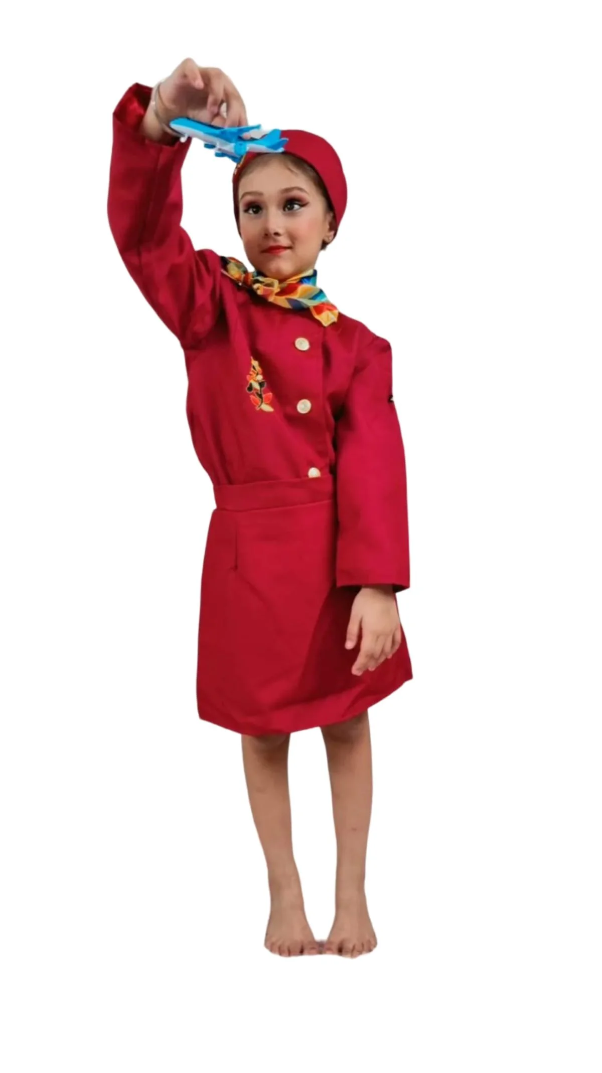 International Airline Air Hostess Kids Fancy Dress Costume for Girls - imported - Image 5