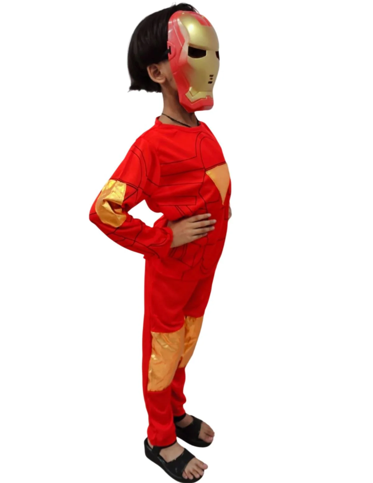 The Red Yellow Superhero Kids Fancy Dress Costume - Standard - Image 2