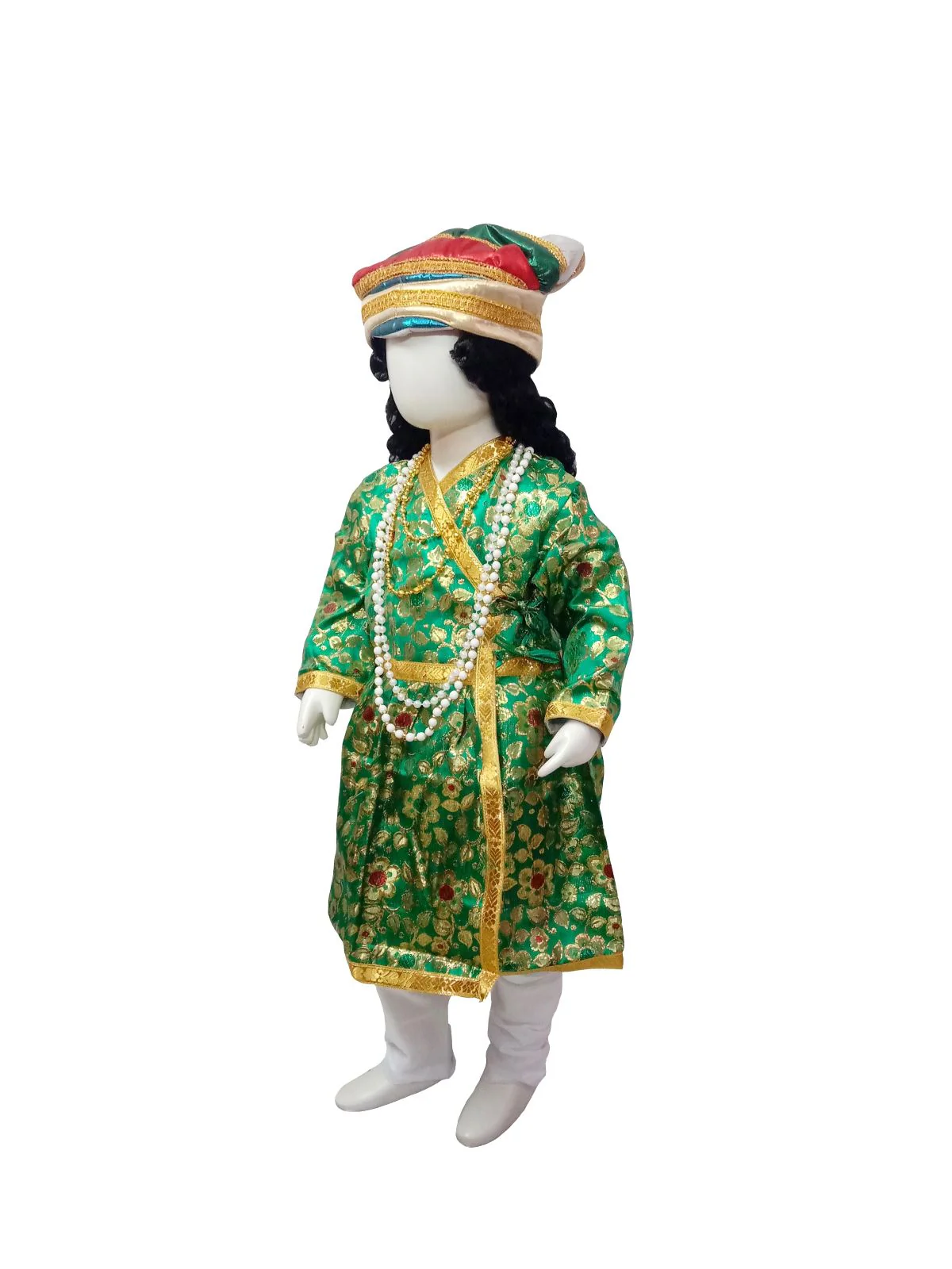 Jalaluddin Muhammad Akbar the Great Mughal Emperor Sultan with Wig for Boys Kids Adult Fancy Dress Costume - Image 5