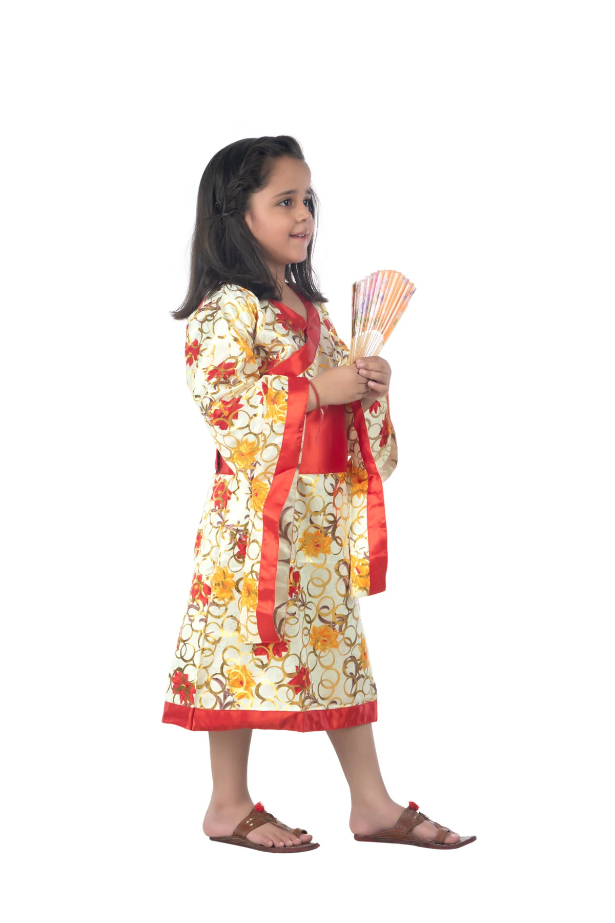 Japanese Girl Kimono with Fan International World Costume for Kids & Adults - Image 3