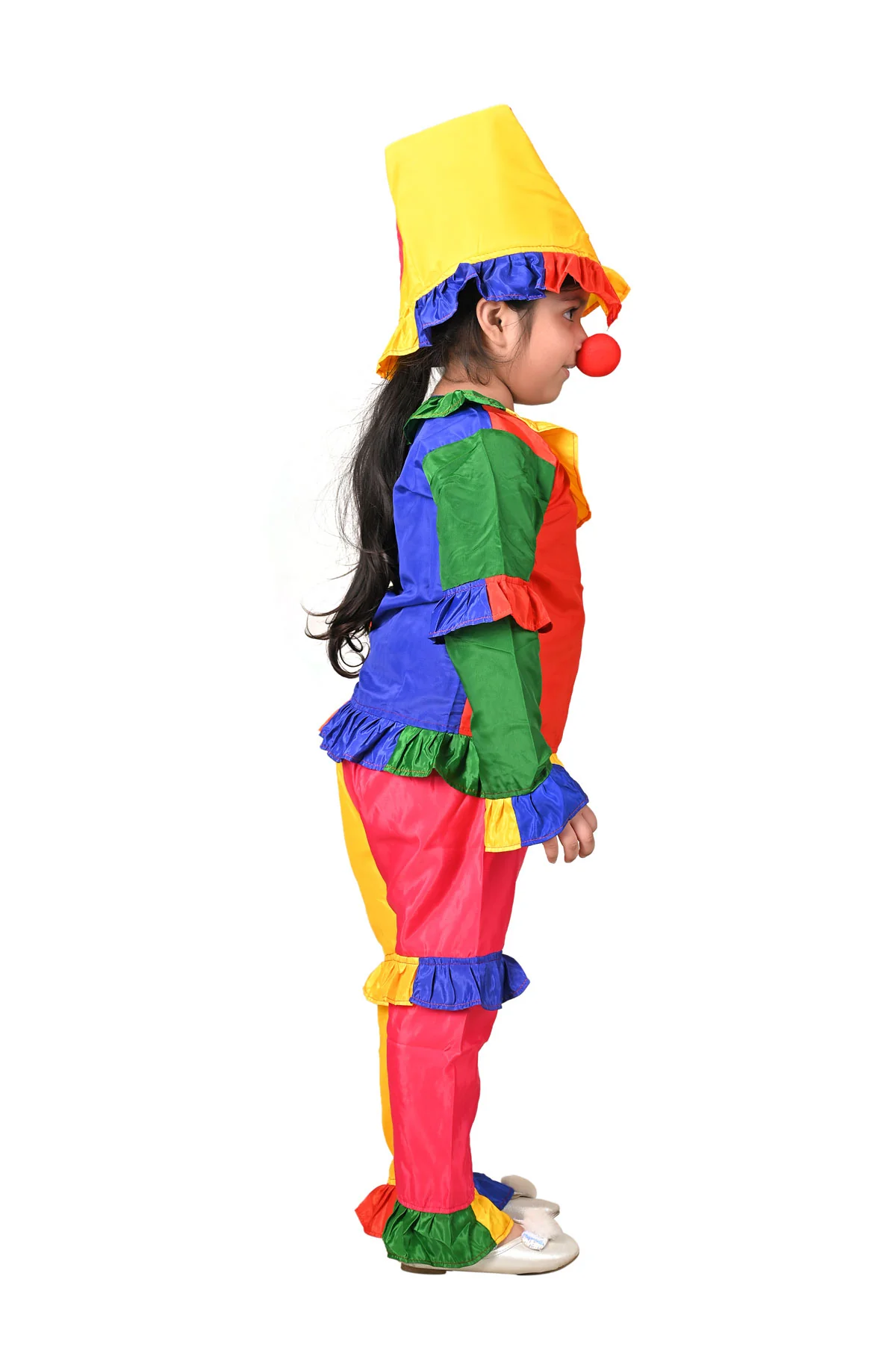 Joker Colorful Clown Kids Adults Fancy Dress Costume - Image 4