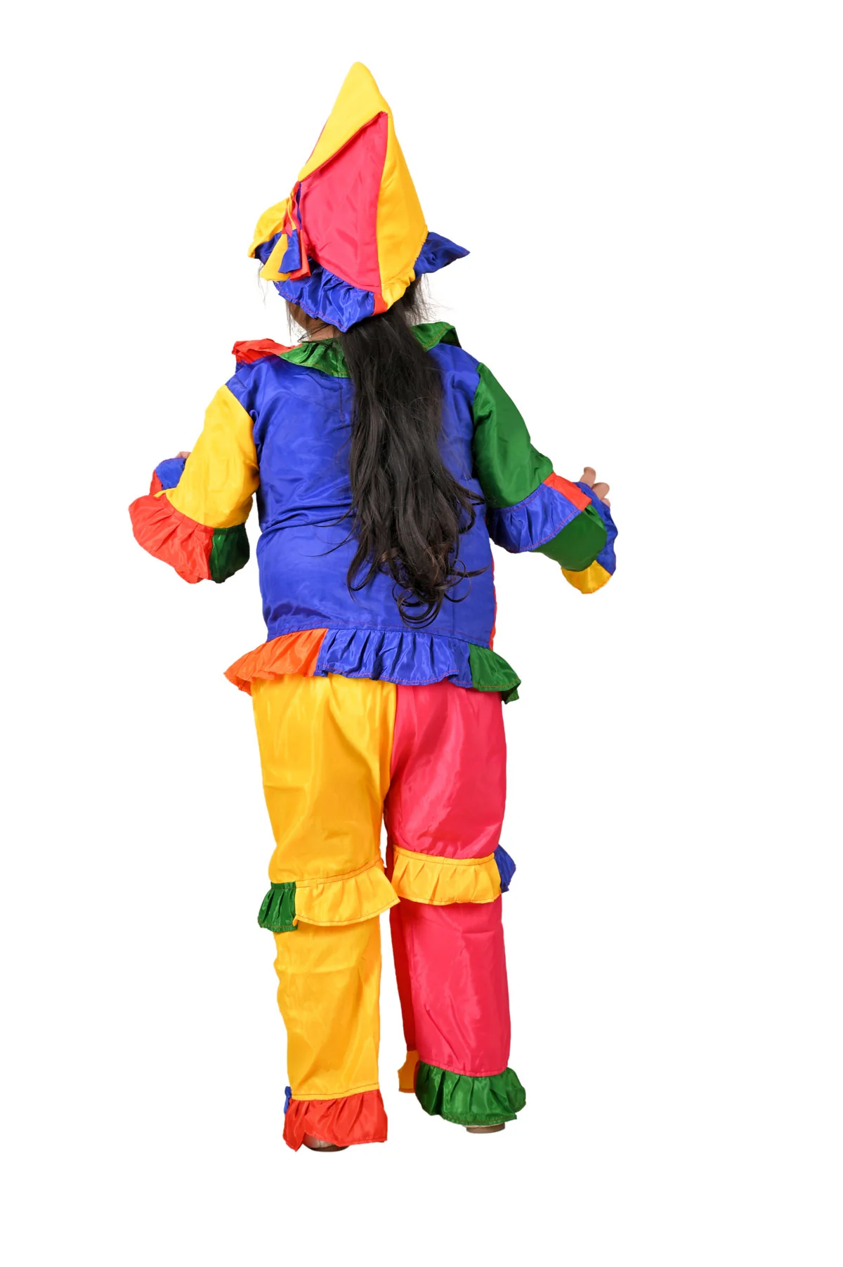 Joker Colorful Clown Kids Adults Fancy Dress Costume - Image 5