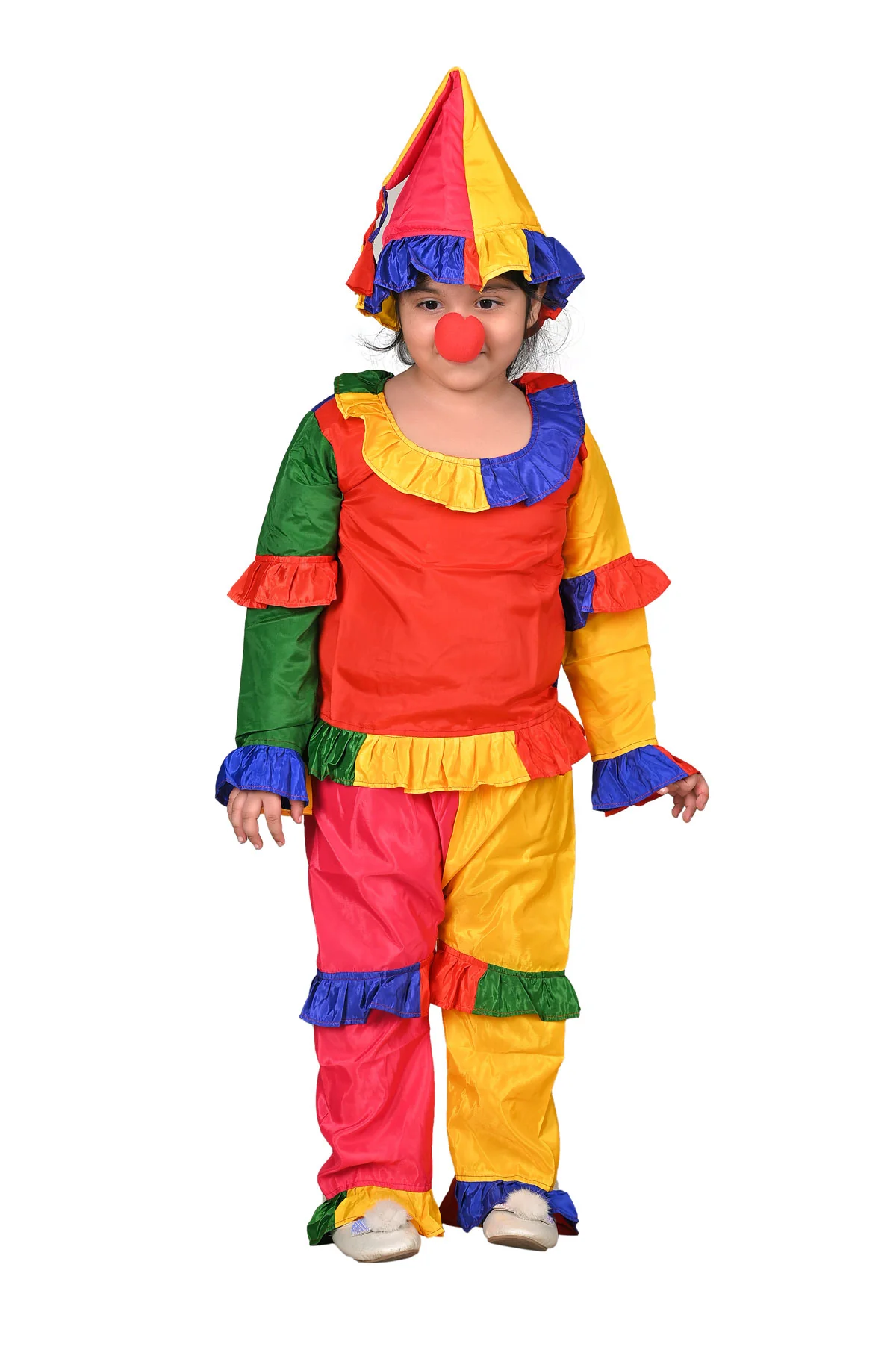 Joker Colorful Clown Kids Adults Fancy Dress Costume - Image 6
