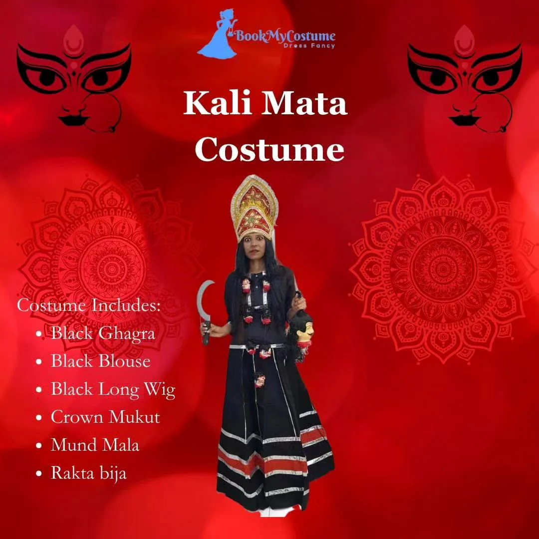 Kali Mata Hindu Goddess Girls & Women Fancy Dress Costume - Image 3